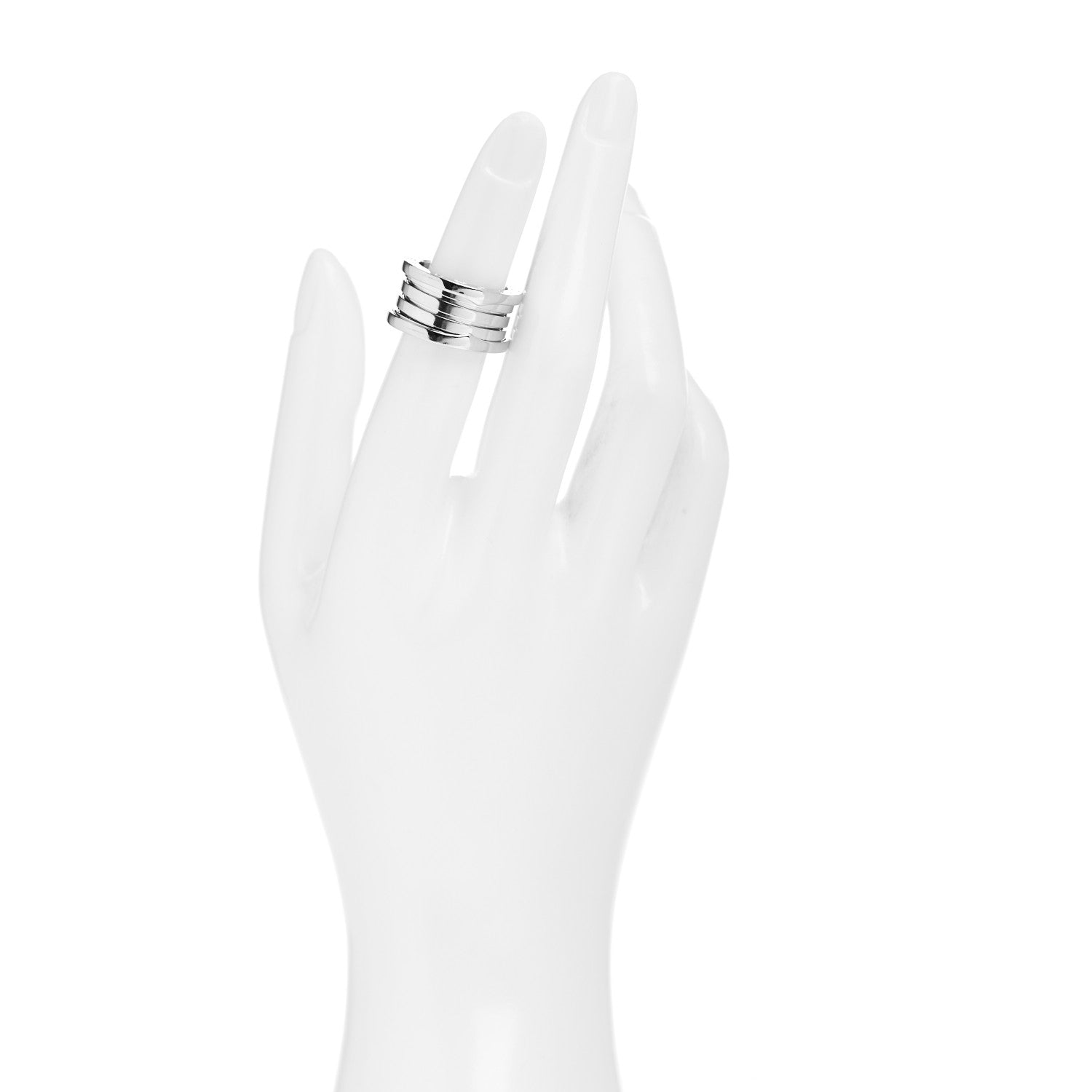 Bulgari 18K White Gold B.Zero1 Four-Band Ring 50 5.25 2 of 5