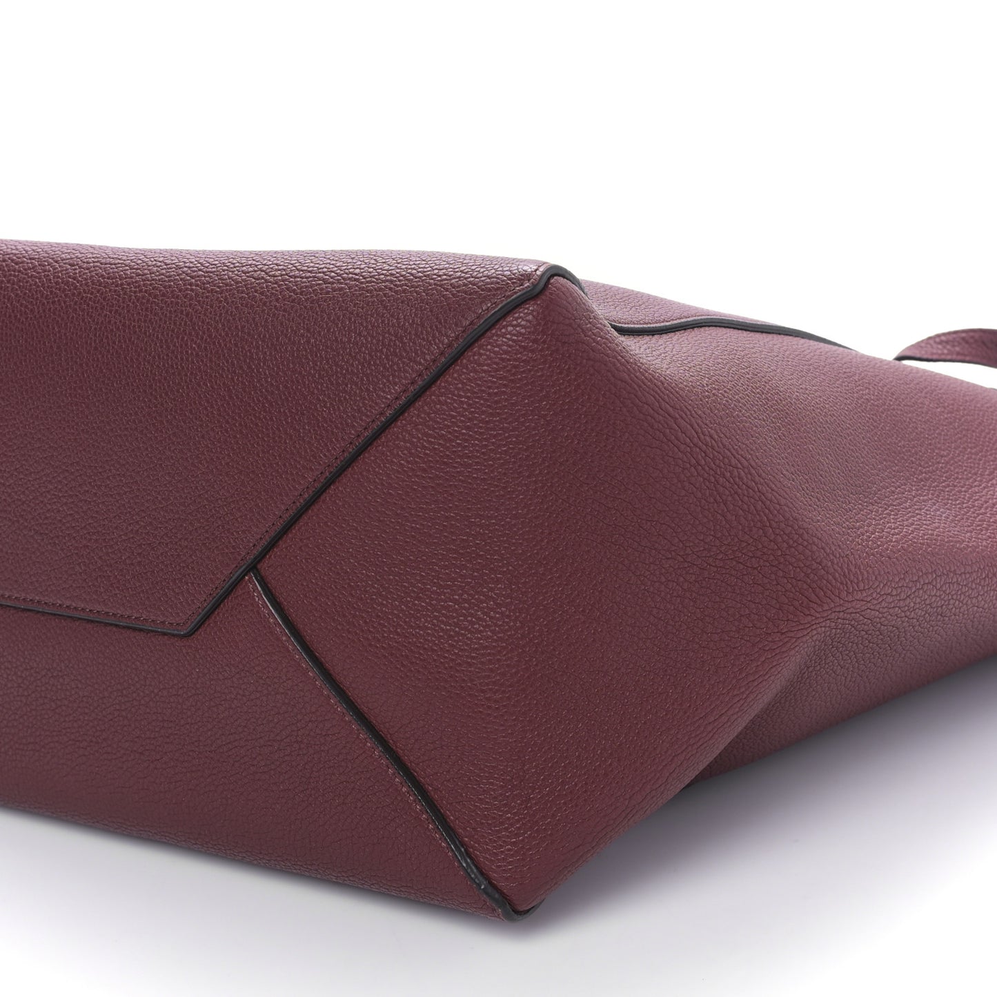 Soft Grained Calfskin Small Belt Cabas Phantom Burgundy