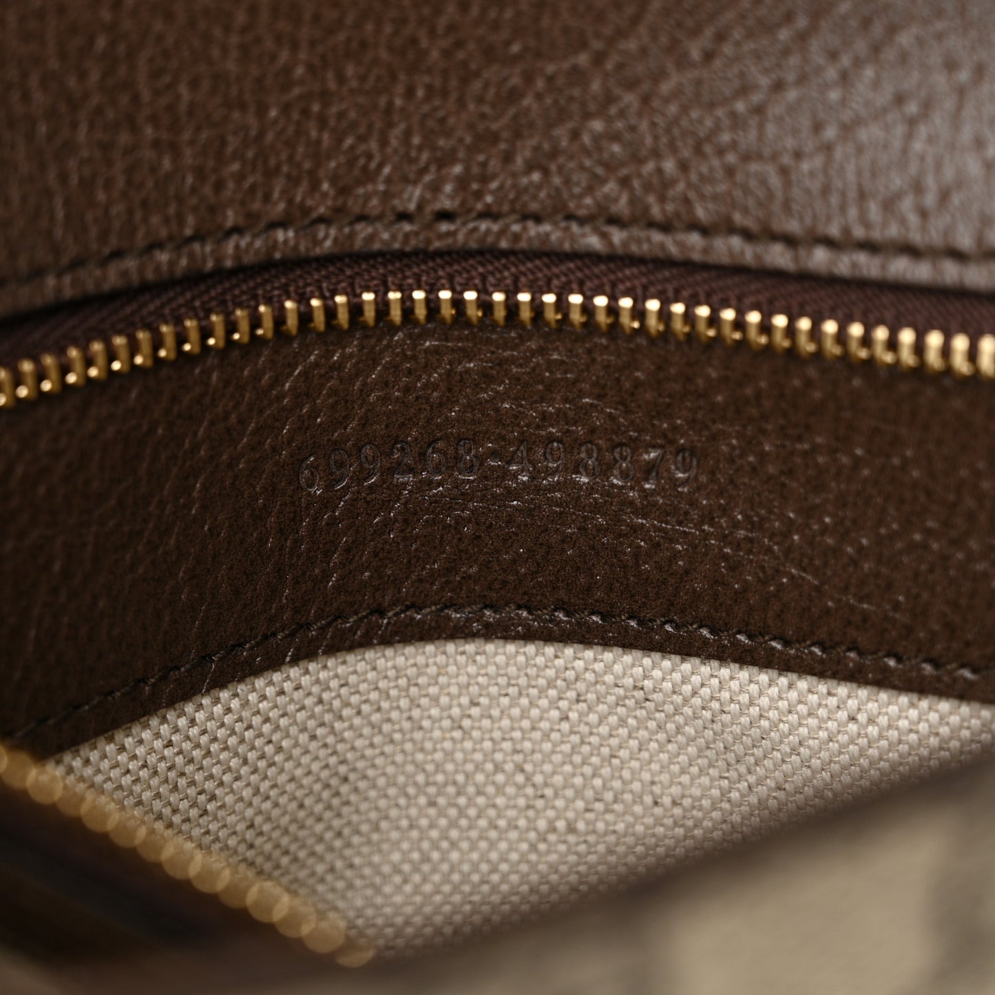 GG Supreme Monogram Textured Dollar Calfskin Blondie Chain Shoulder Flap Bag Beige Ebony New Acero