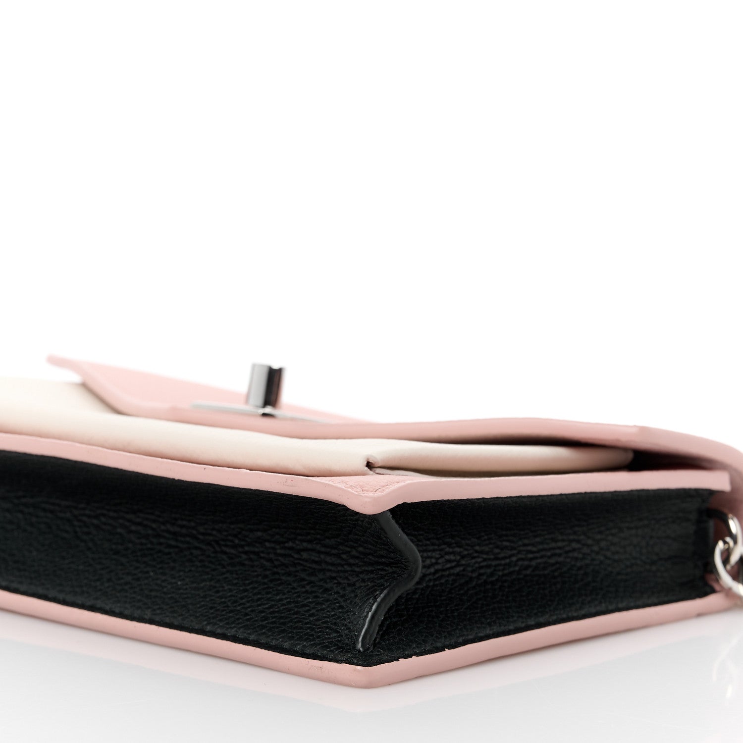 Louis Vuitton Calfskin My Lockme Chain Pochette Rose Ballet White 9 of 9