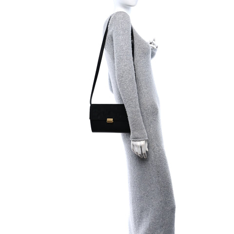 Calfskin Suede Laurie Crossbody Black