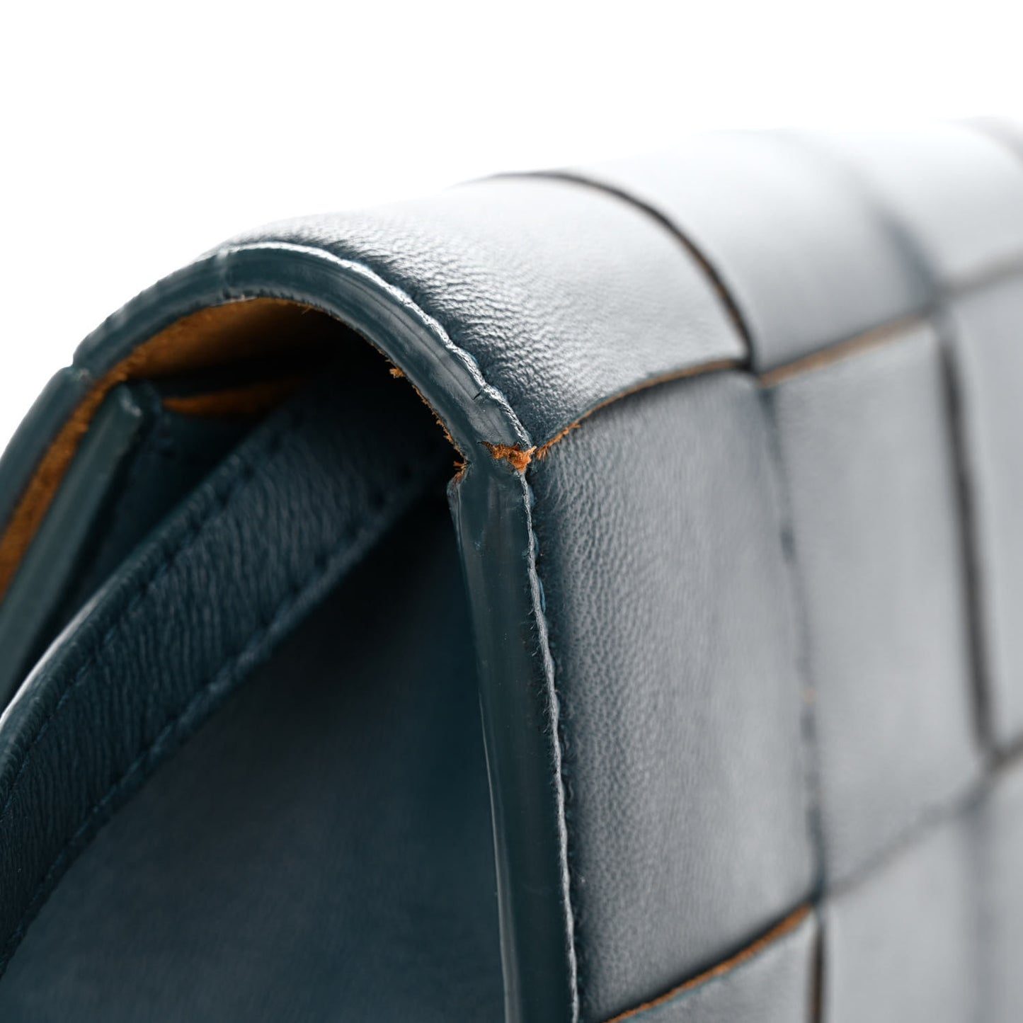 Lambskin Maxi Intrecciato Mini Cassette Crossbody Bag Petrol Blue