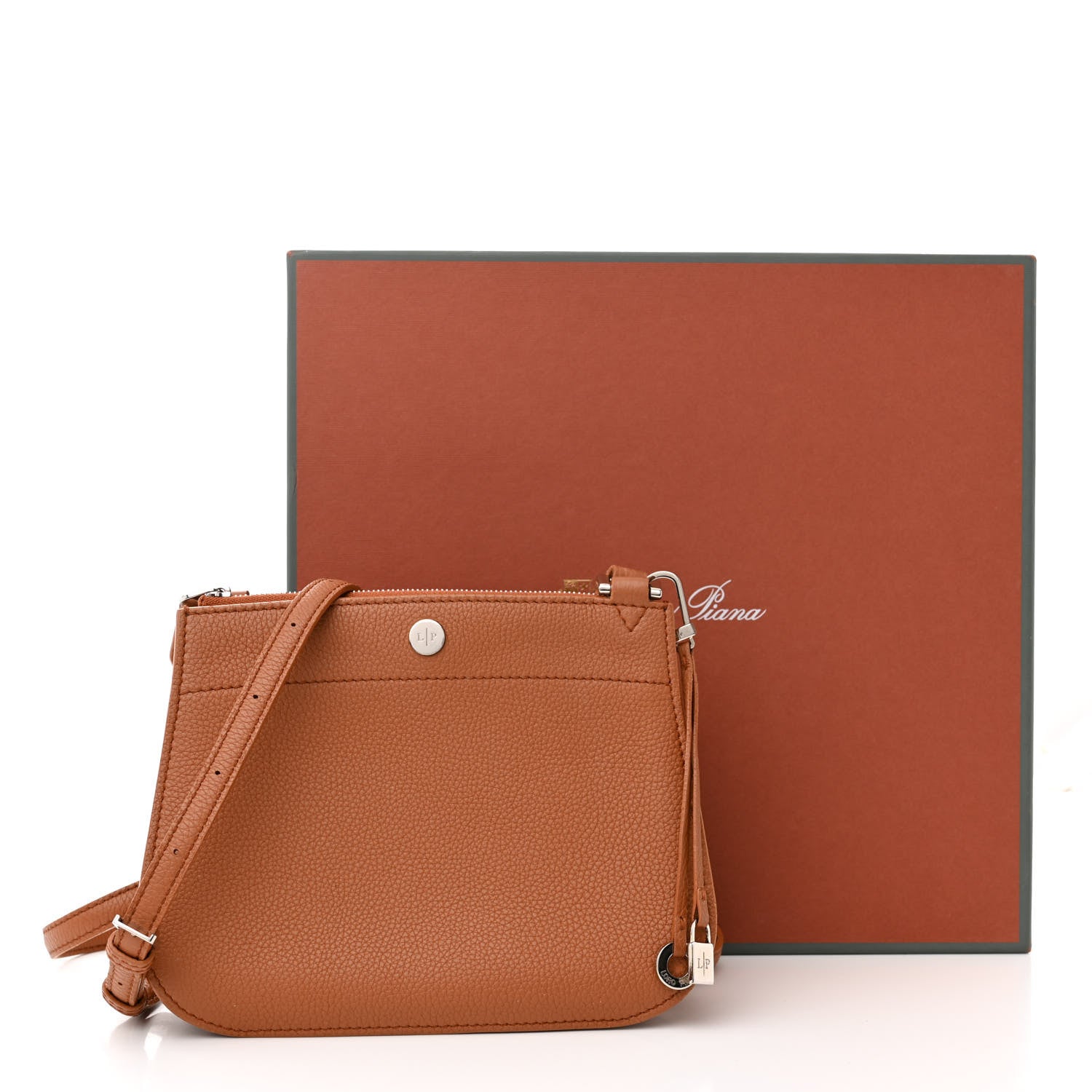 Loro Piana Grained Calfskin Milky Way Odessa Shoulder Bag Brown 13 of 13