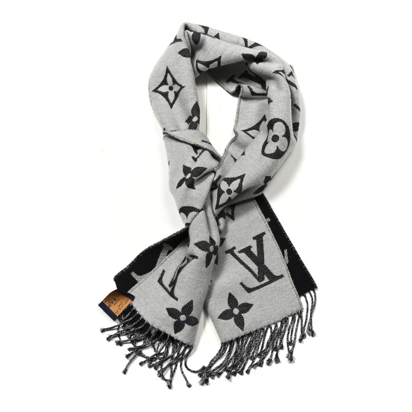Wool Simply LV Scarf Black