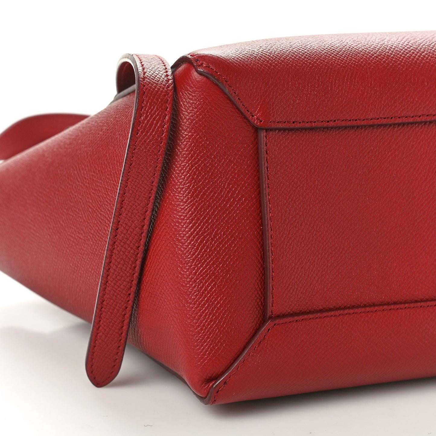 Grained Calfskin Micro Belt Bag Ruby