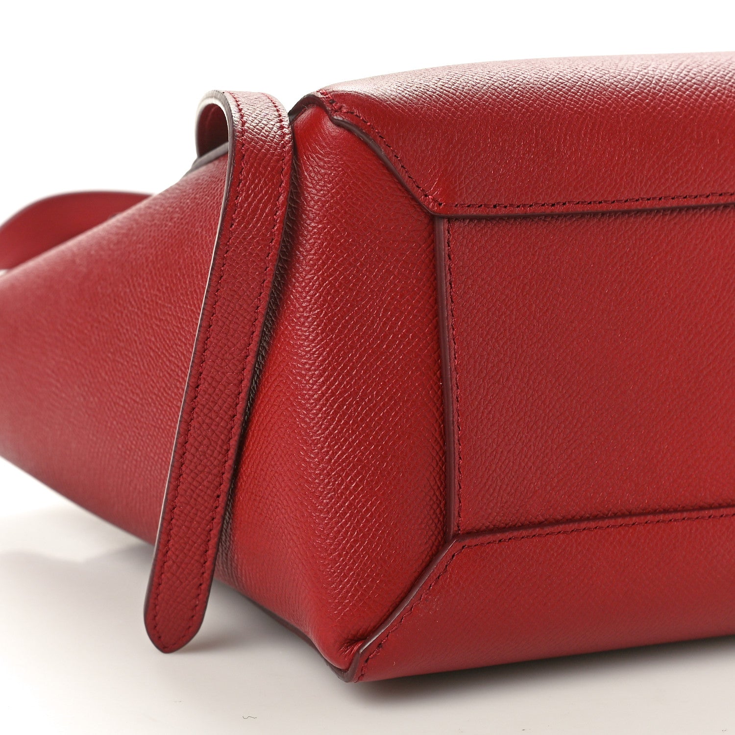 Celine Grained Calfskin Micro Belt Bag Ruby 8 of 9