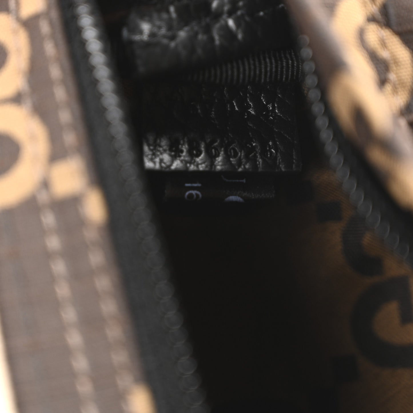 Recycled Polyester Monogram Jumbo GG Belt Bag Ebony Beige