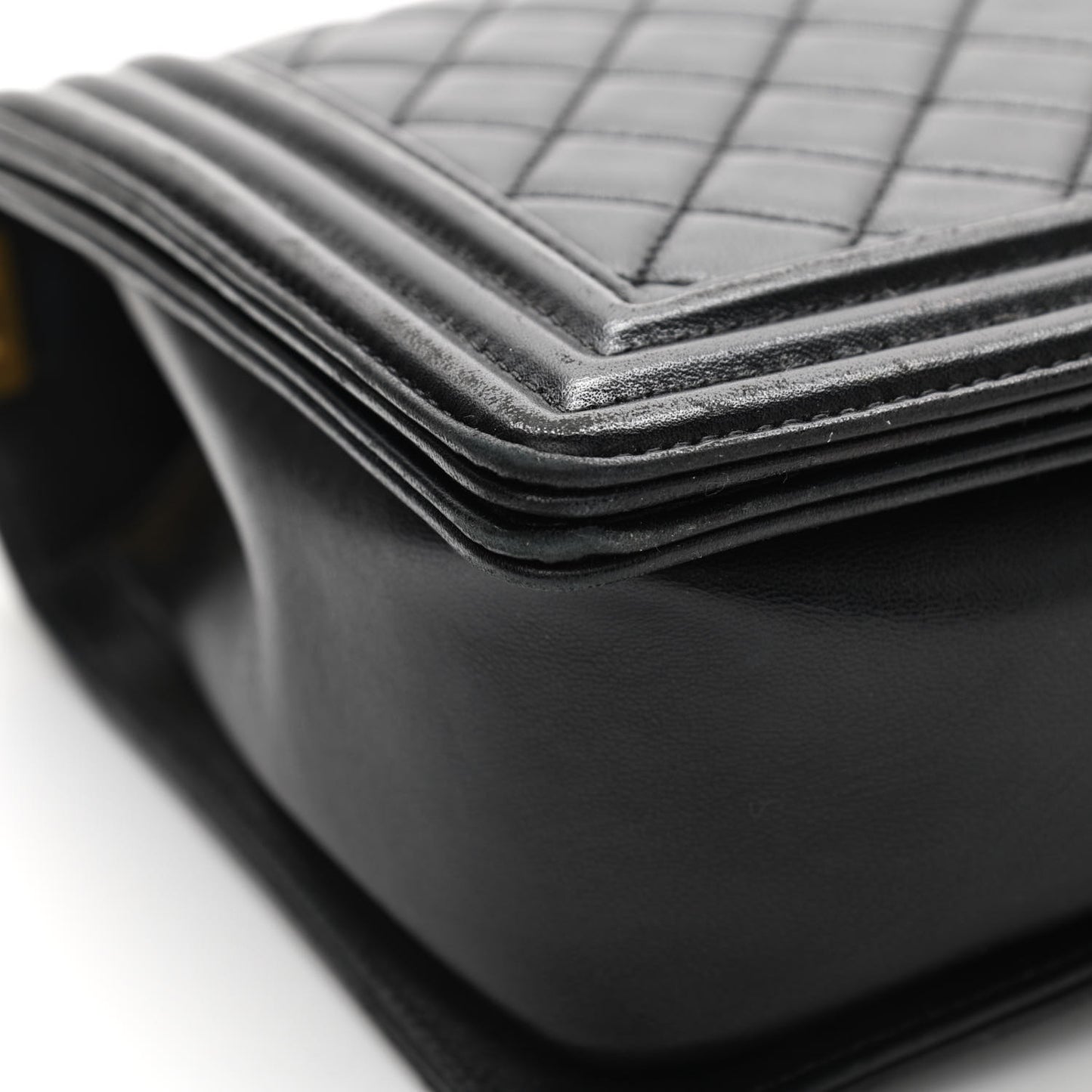 Lambskin Quilted New Medium Boy Flap Black