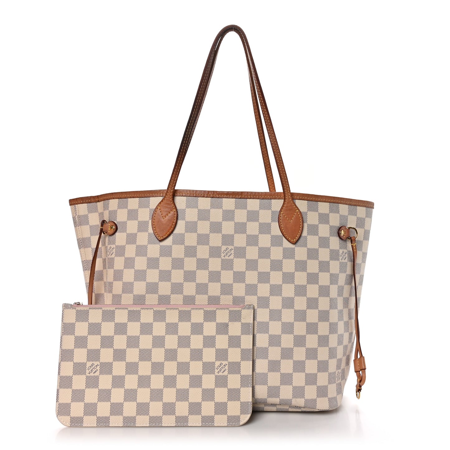 Damier Azur Neo Neverfull MM Rose Ballerine