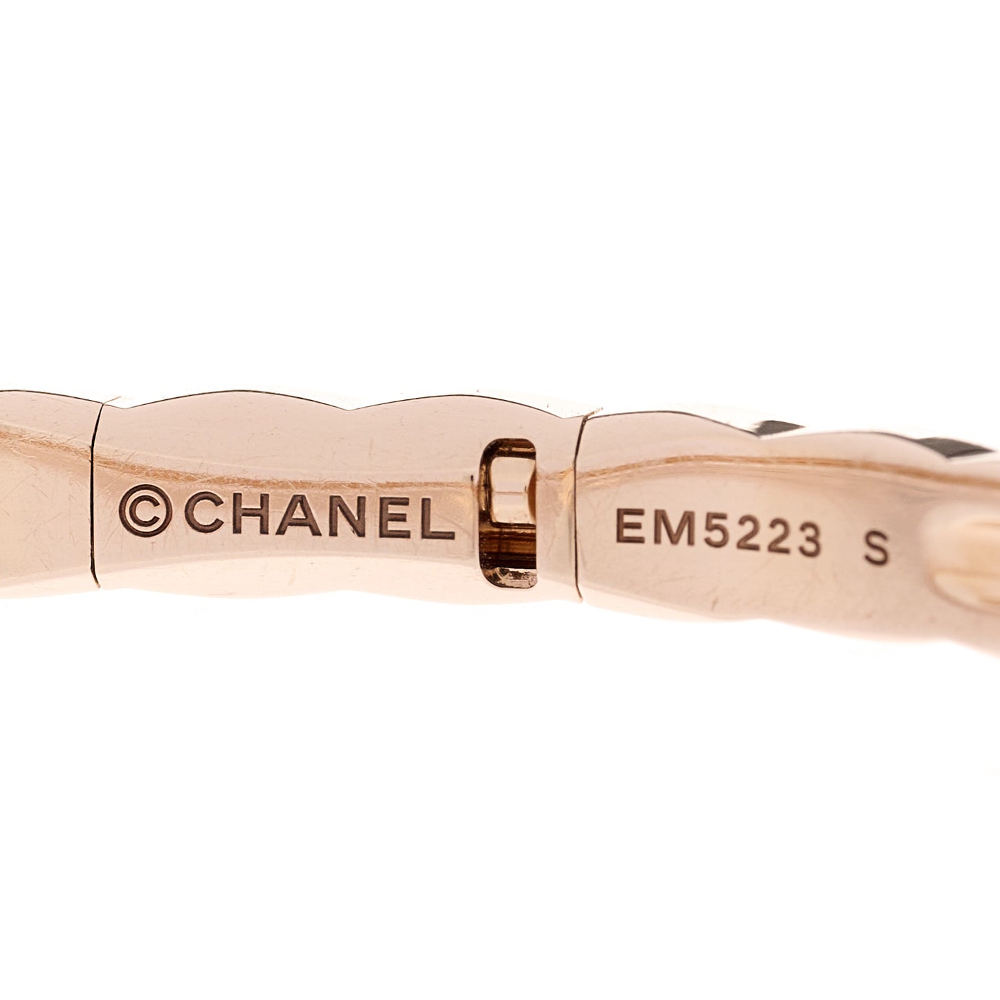 18K Beige Gold Mini Coco Crush Bangle Bracelet S