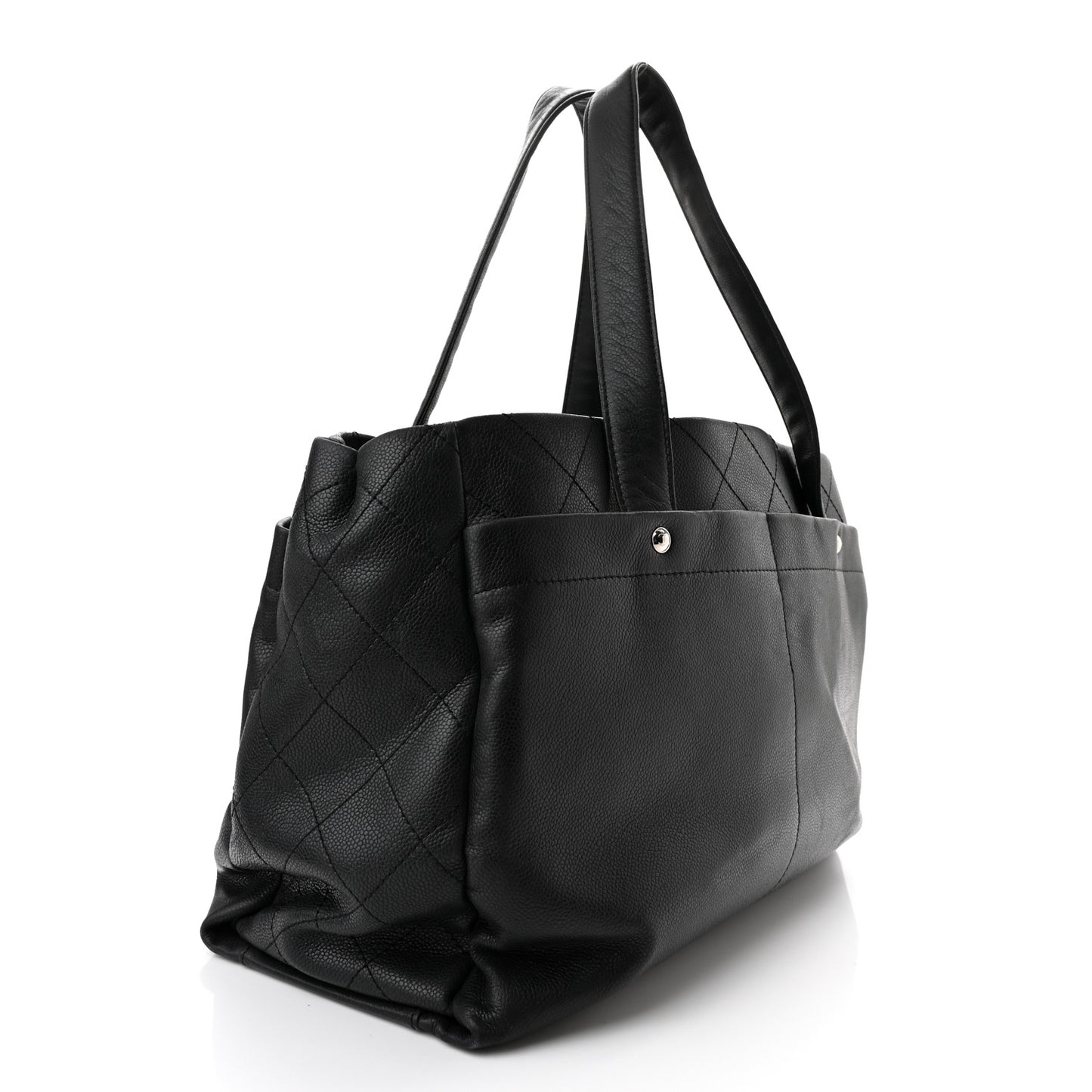 Caviar Large Executive Cerf Shopper Tote Black