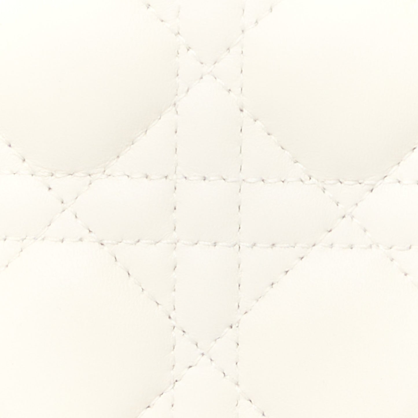Lambskin Cannage Mini Lady Dior White