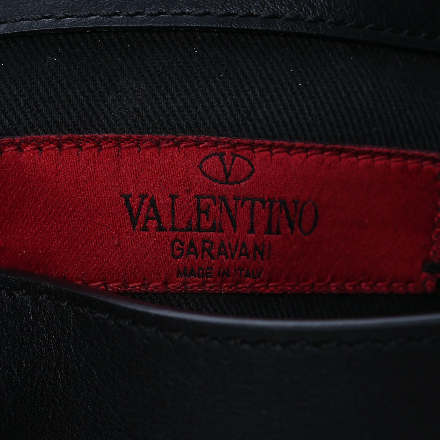 Calfskin Rockstud Belt Bag Black
