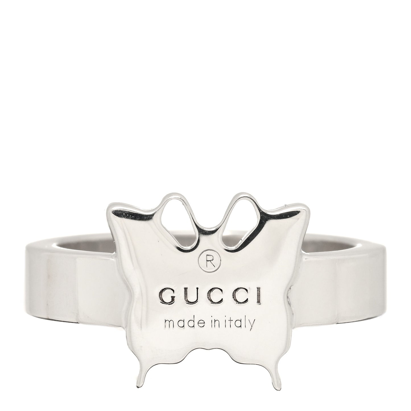 Sterling Silver Butterfly Band Ring 52 6