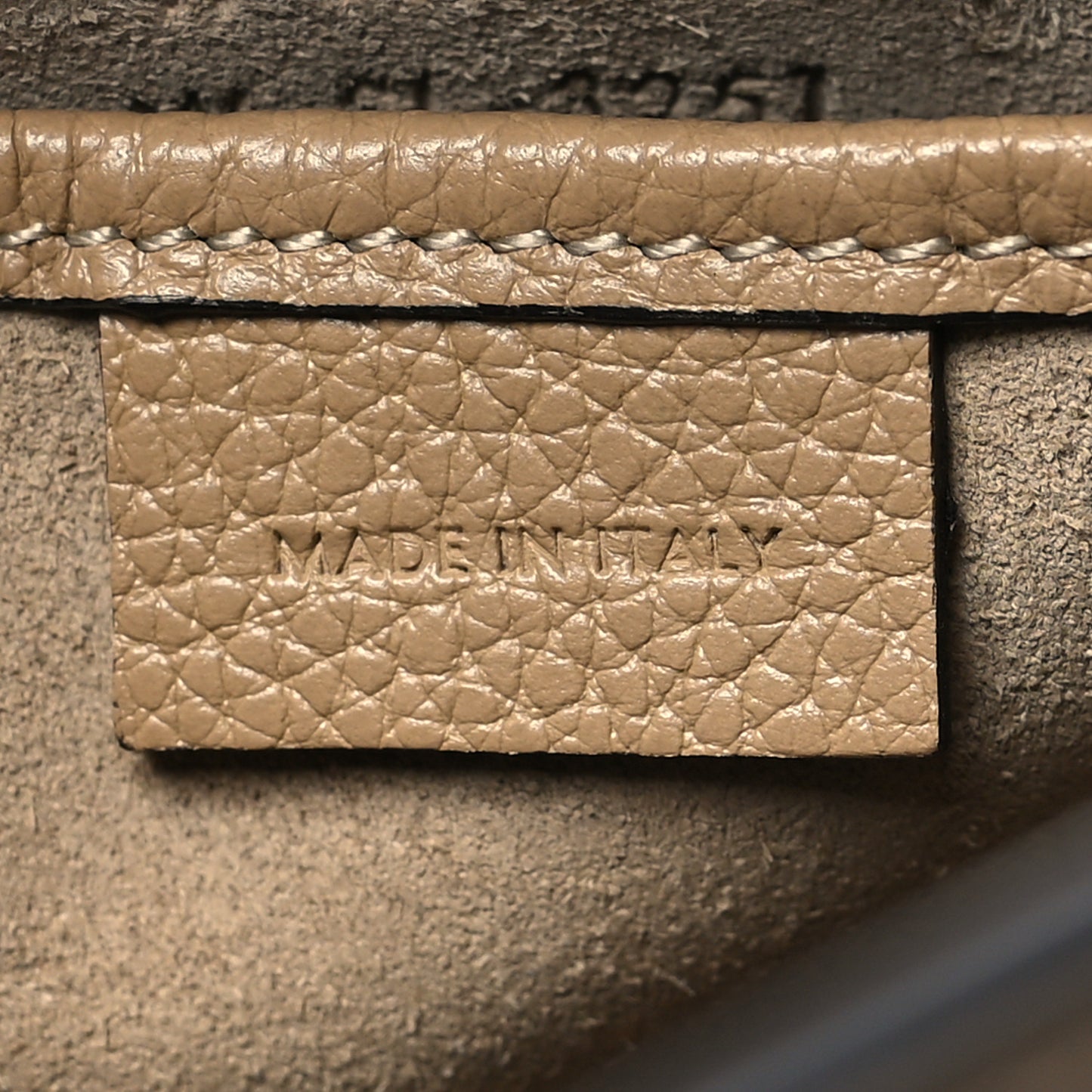 Drummed Calfskin Nano Luggage Dune