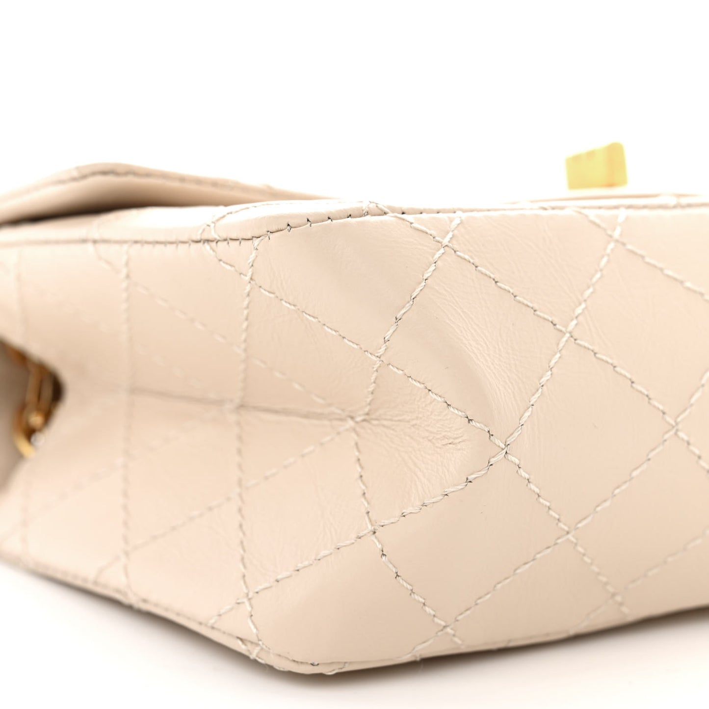 Aged Calfskin Quilted 2.55 Reissue Mini Flap Ecru