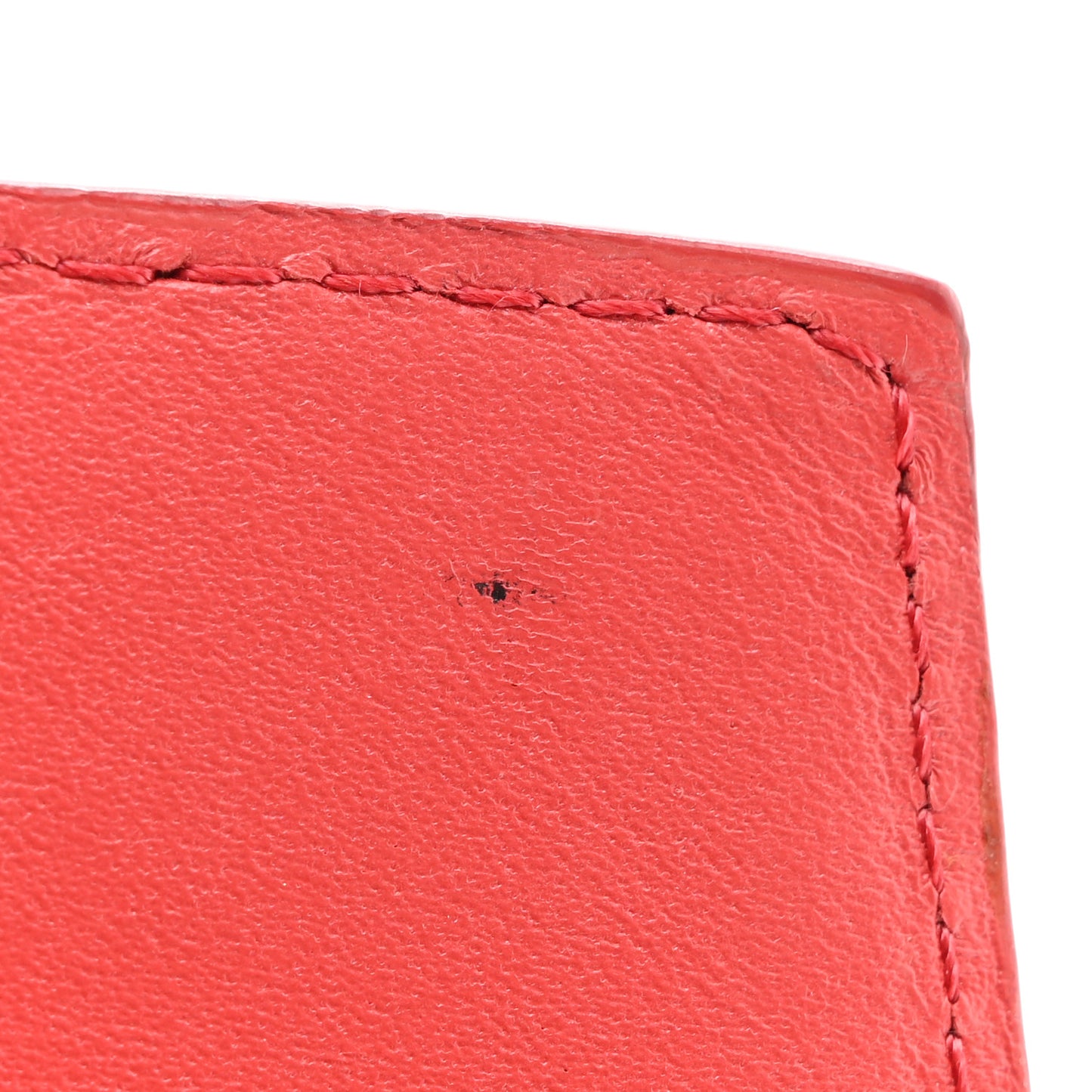 Calfskin Haymarket Check Henley Wallet Red