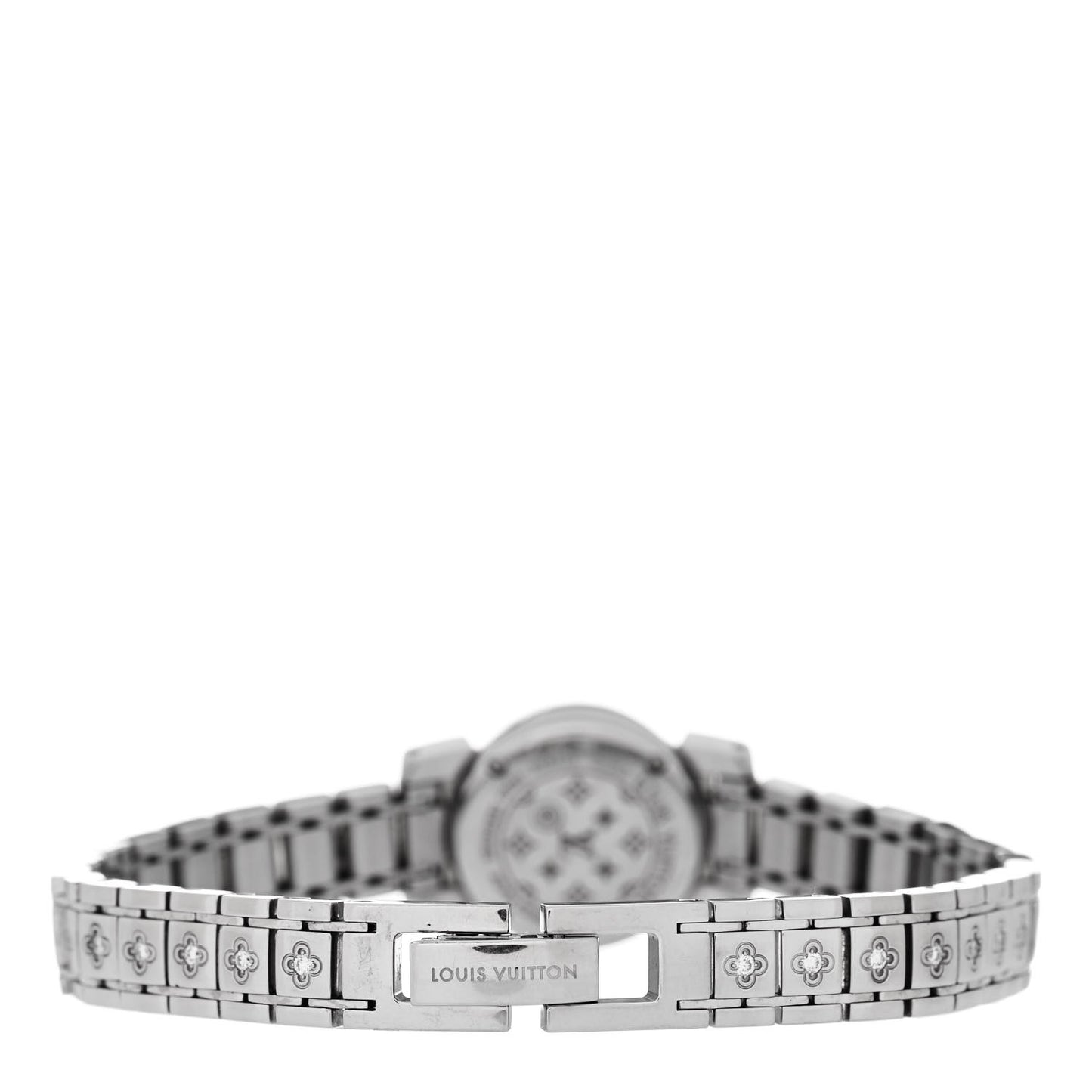 Stainless Steel Diamond Bezel 18mm Tambour Bijou Petale Quartz Watch Black