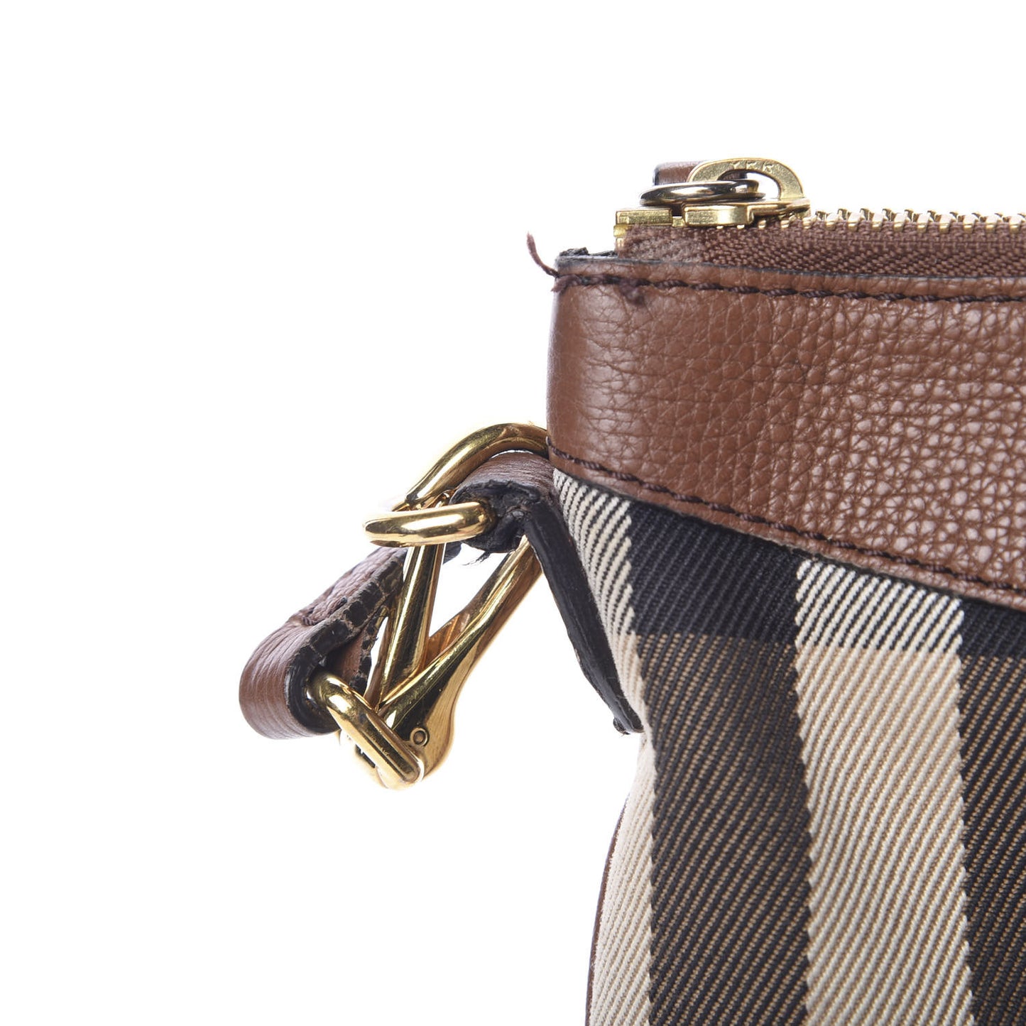 House Check Derby Peyton Crossbody Clutch Bag Tan