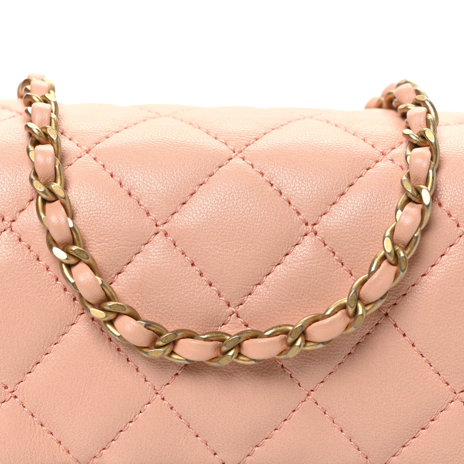 Chanel Lambskin Quilted Mini Pearl Crush Flap Light Orange 8 of 10
