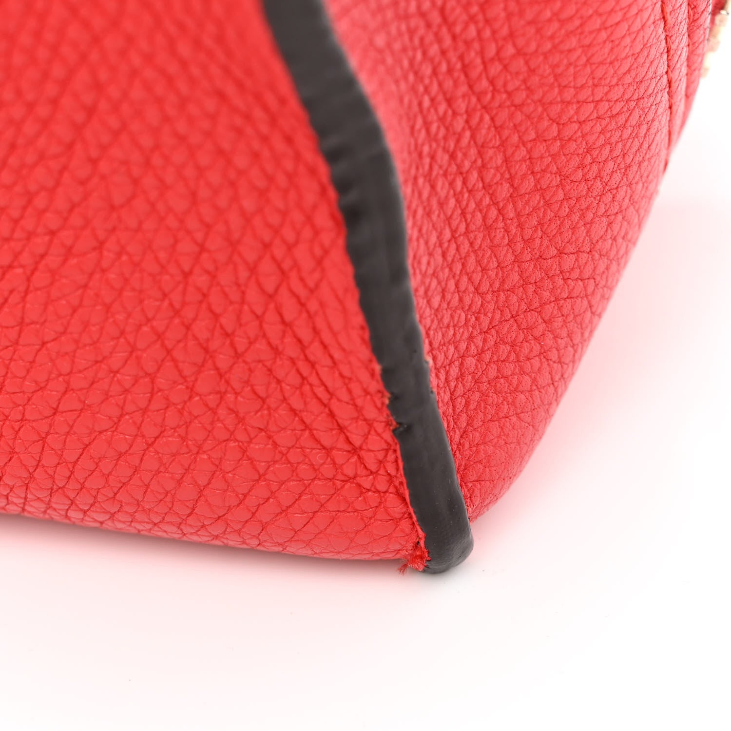 Balenciaga Grained Calfskin Plate Hardware Papier A6 Zip Around Tote Rouge Houx 17 of 18