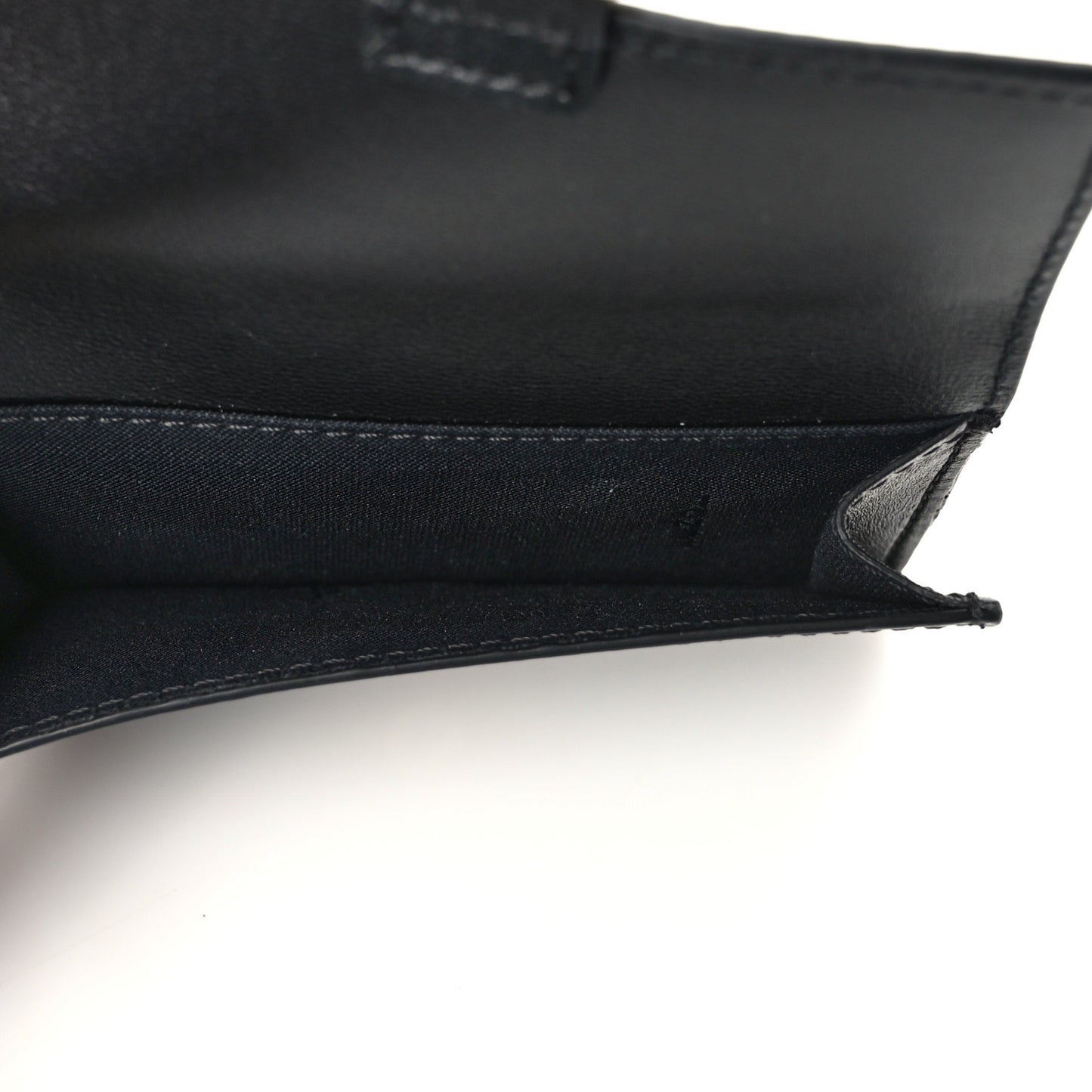 Nappa Matisse FF Diagonal Embossed Fold Over Card Holder Wallet Black
