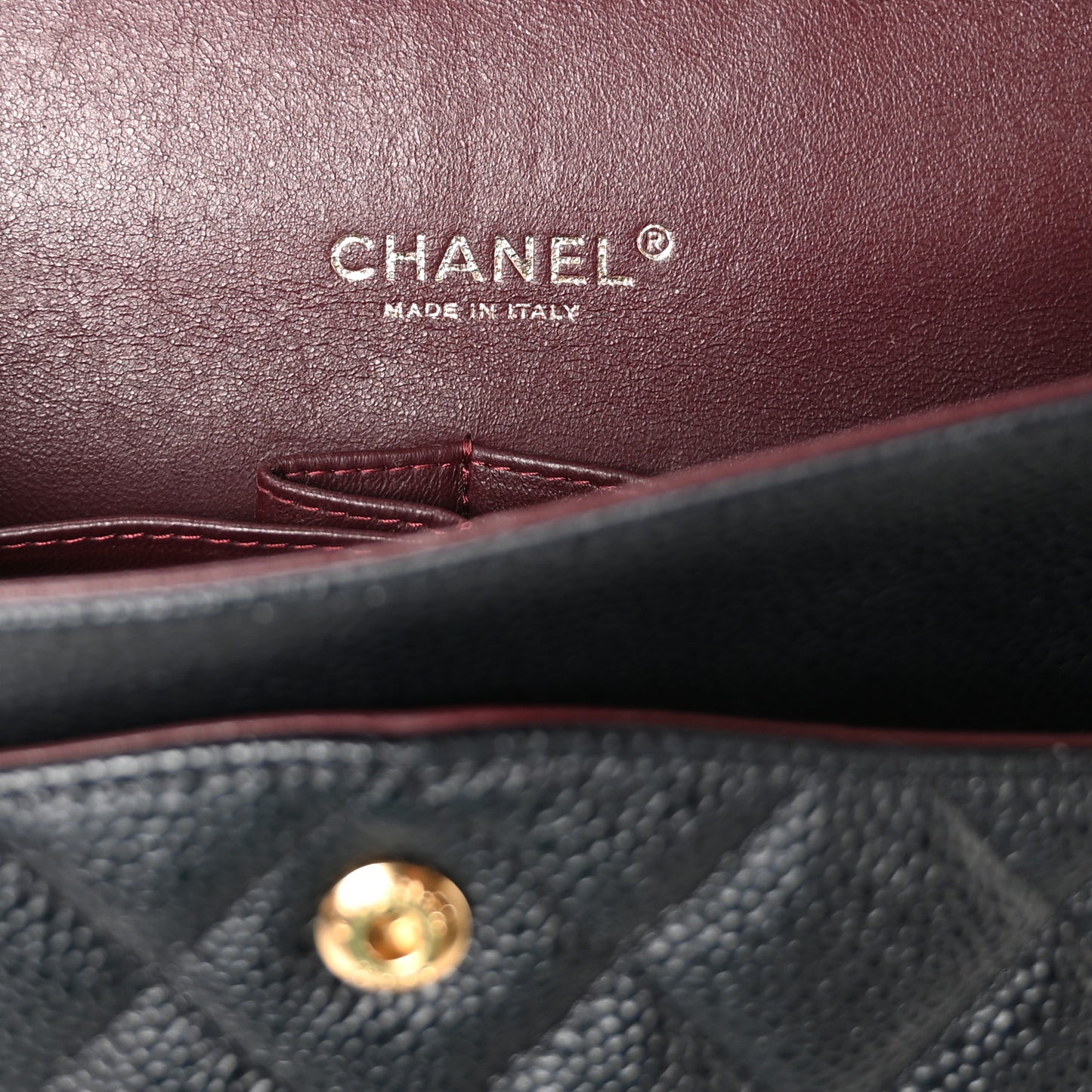 Caviar Quilted Maxi Double Flap Black