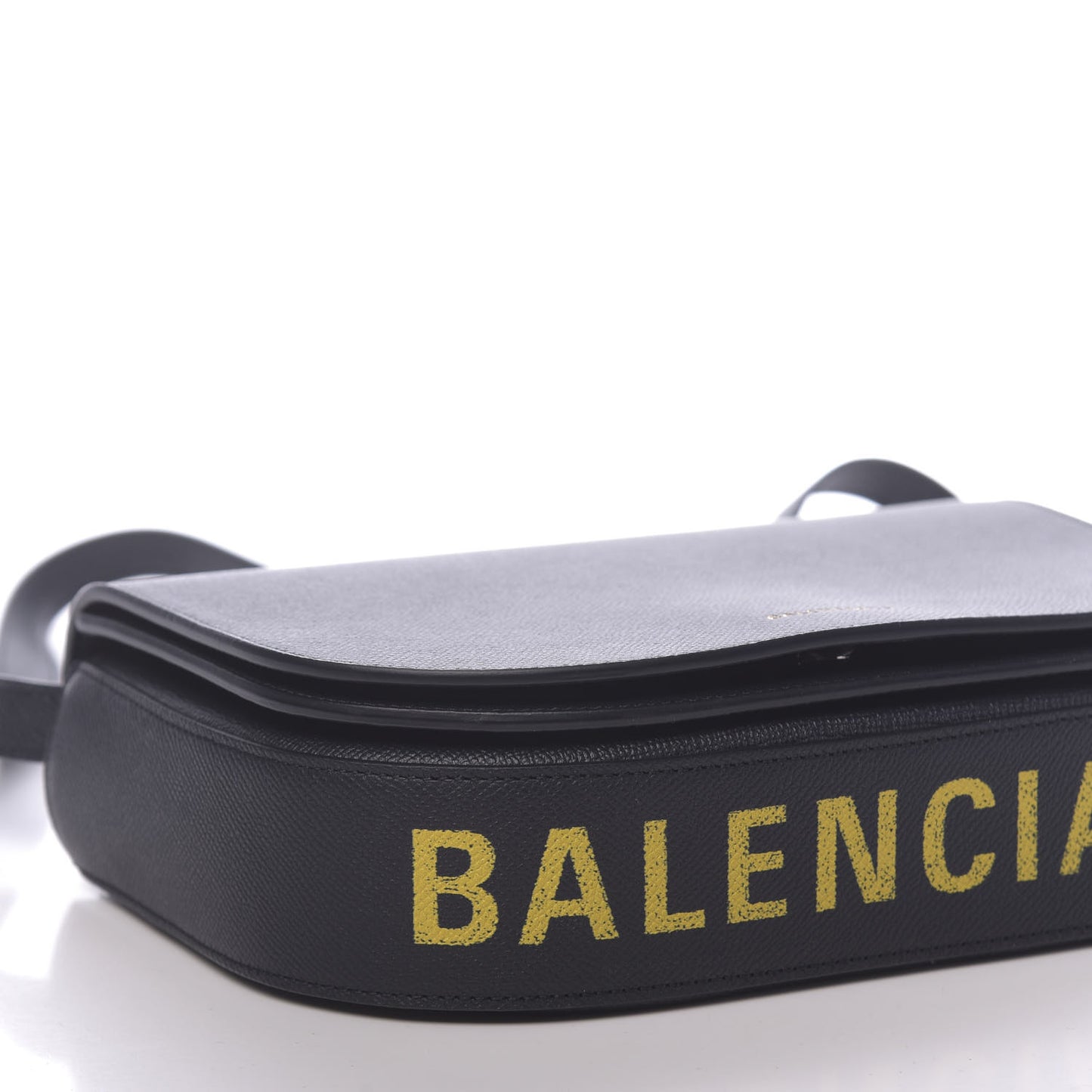 Signature Grained Calfskin Logo S Ville Day Bag Bleu Tempete Jaune