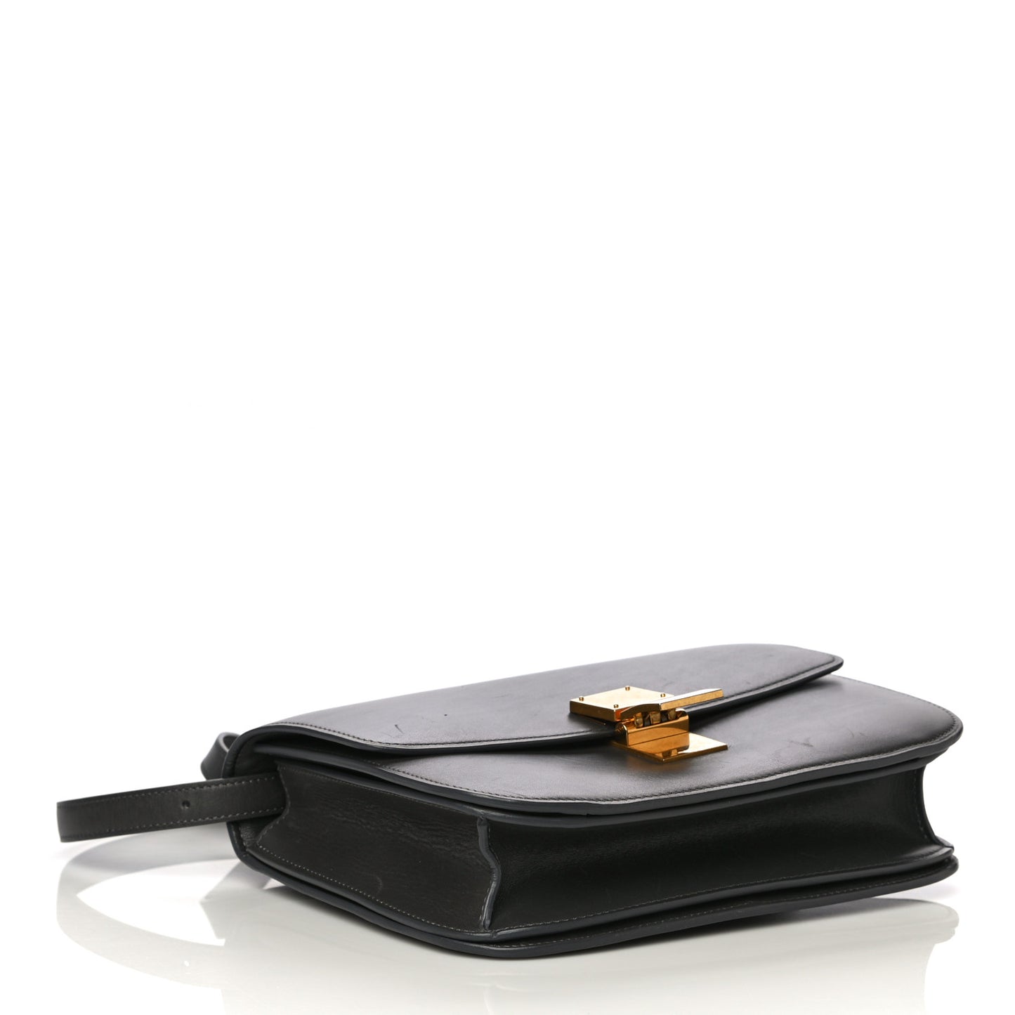 Box Calfskin Medium Classic Box Flap Bag Grey