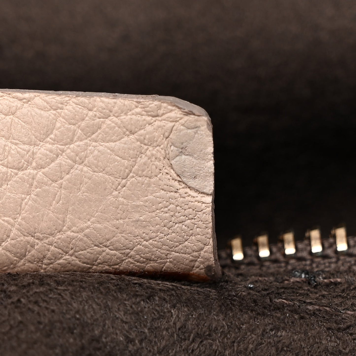 Drummed Calfskin Mini Luggage Dune