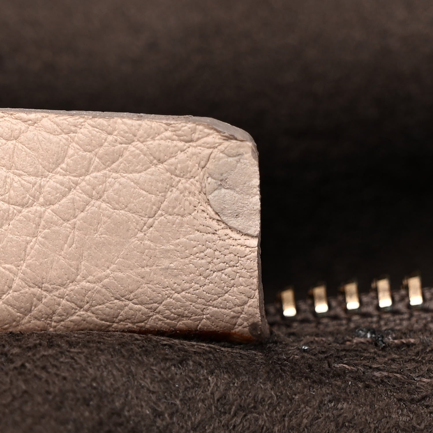 Celine Drummed Calfskin Mini Luggage Dune 9 of 20