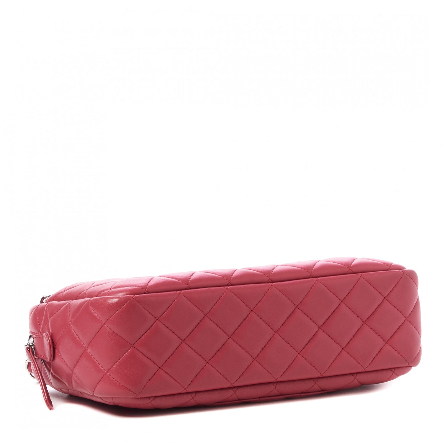 Lambskin Quilted Camera Case Pink