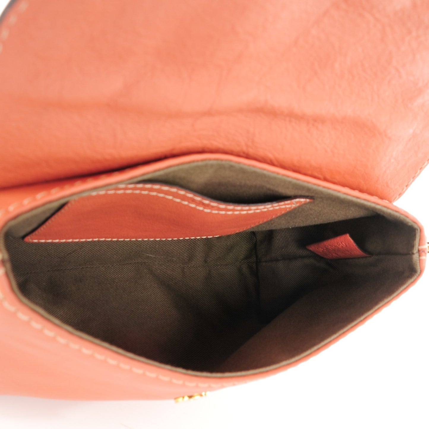 Calfskin Marcie Pochette Crossbody Bag Coral