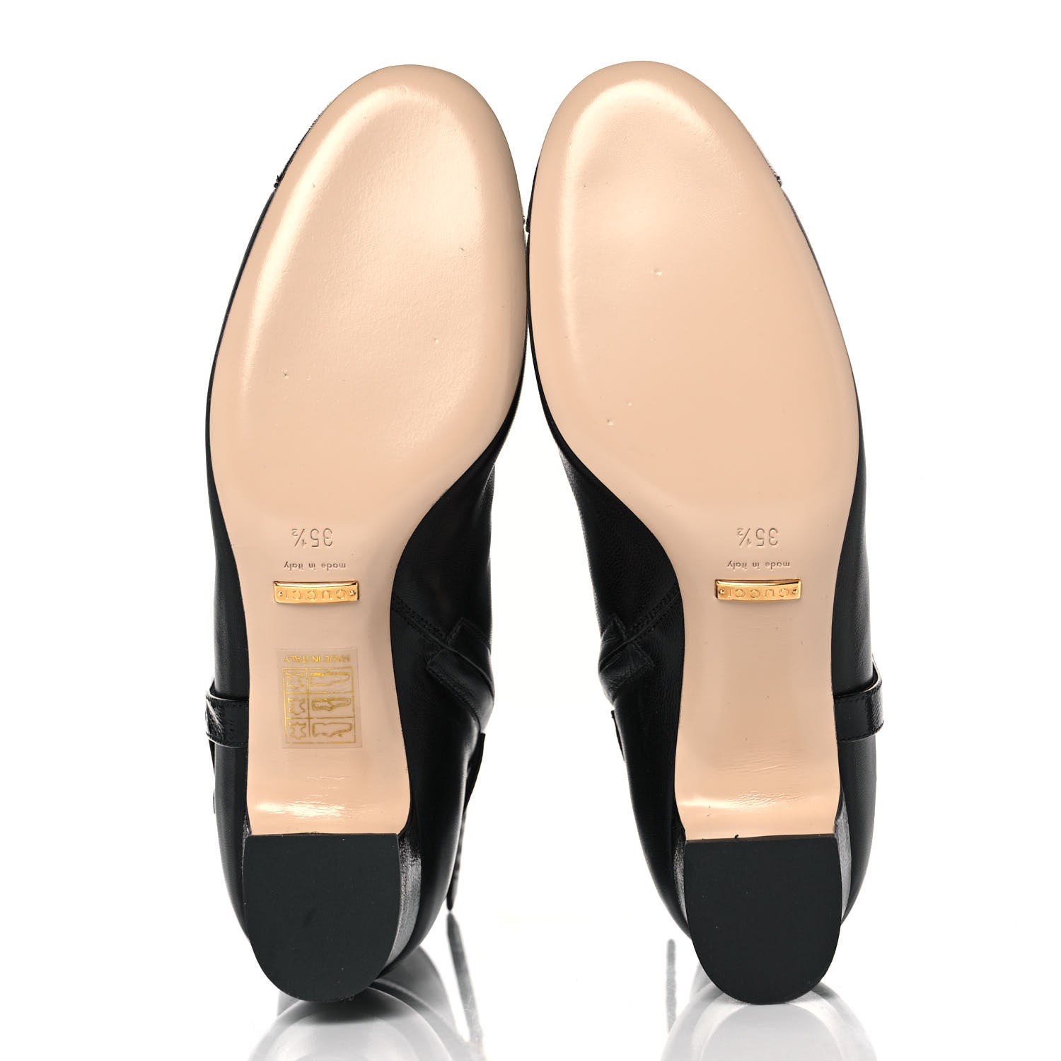 Gucci Malaga Kid GG Geraldine Cap Toe 55mm Ankle Boots 35.5 Black 7 of 10