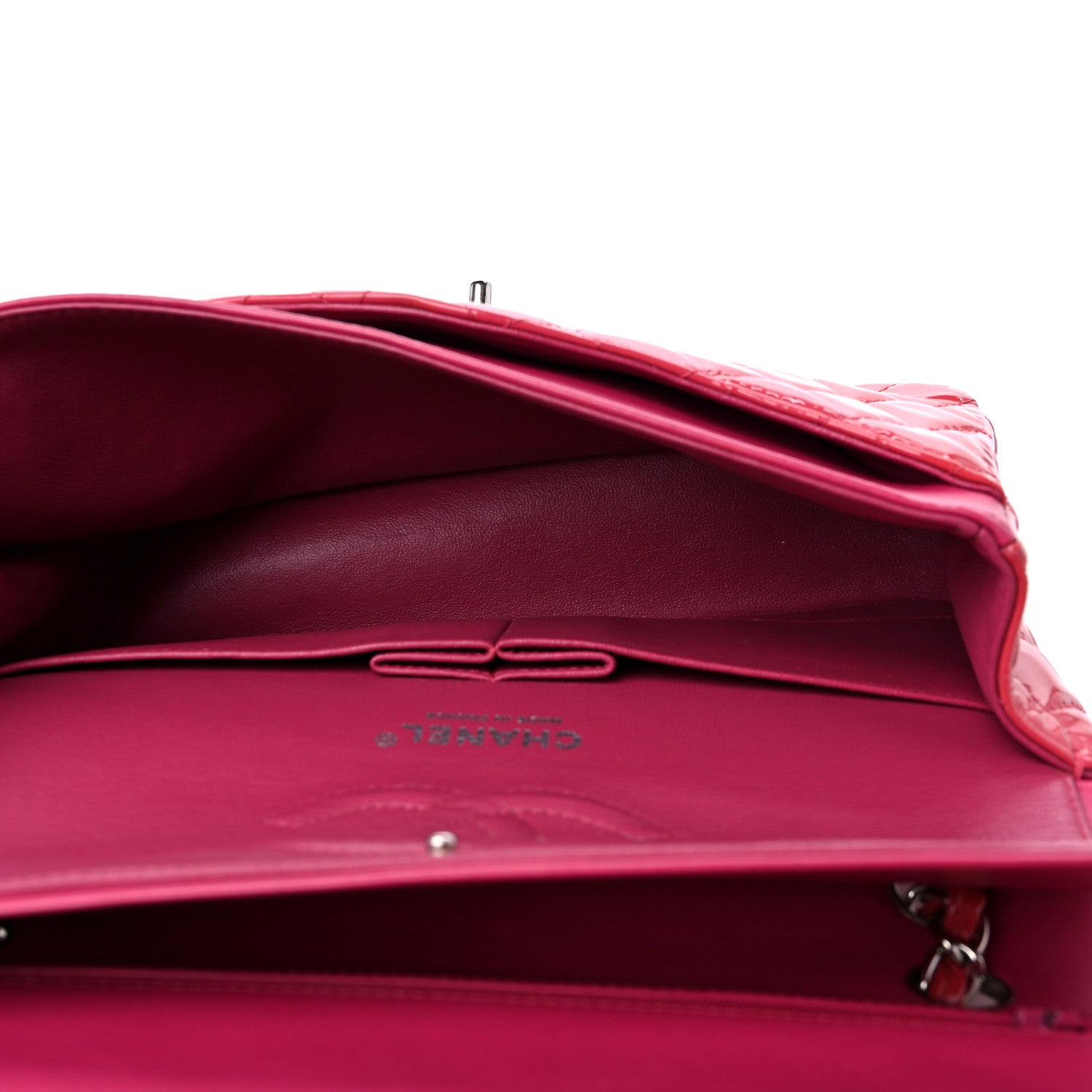 Chanel Patent Quilted Medium Double Flap Pink 5 of 10