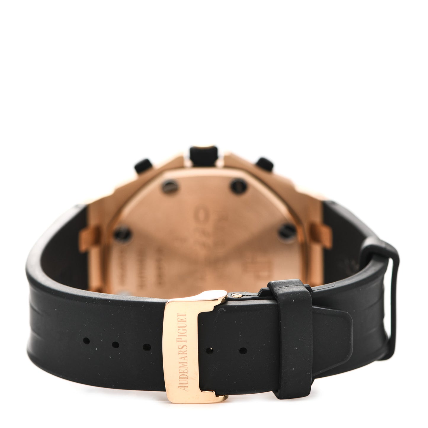 18K Rose Gold Rubber 42mm Royal Oak Offshore Chronograph Automatic Watch Black 25940OK.OO.D002CA.01