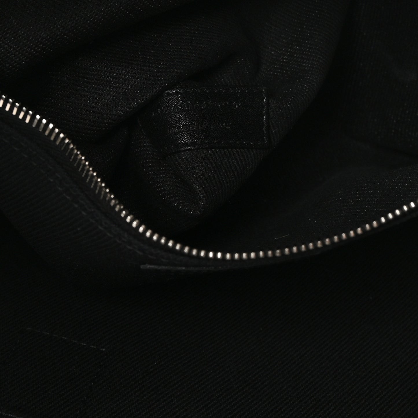 Linen Calfskin Rive Gauche North South Tote Black