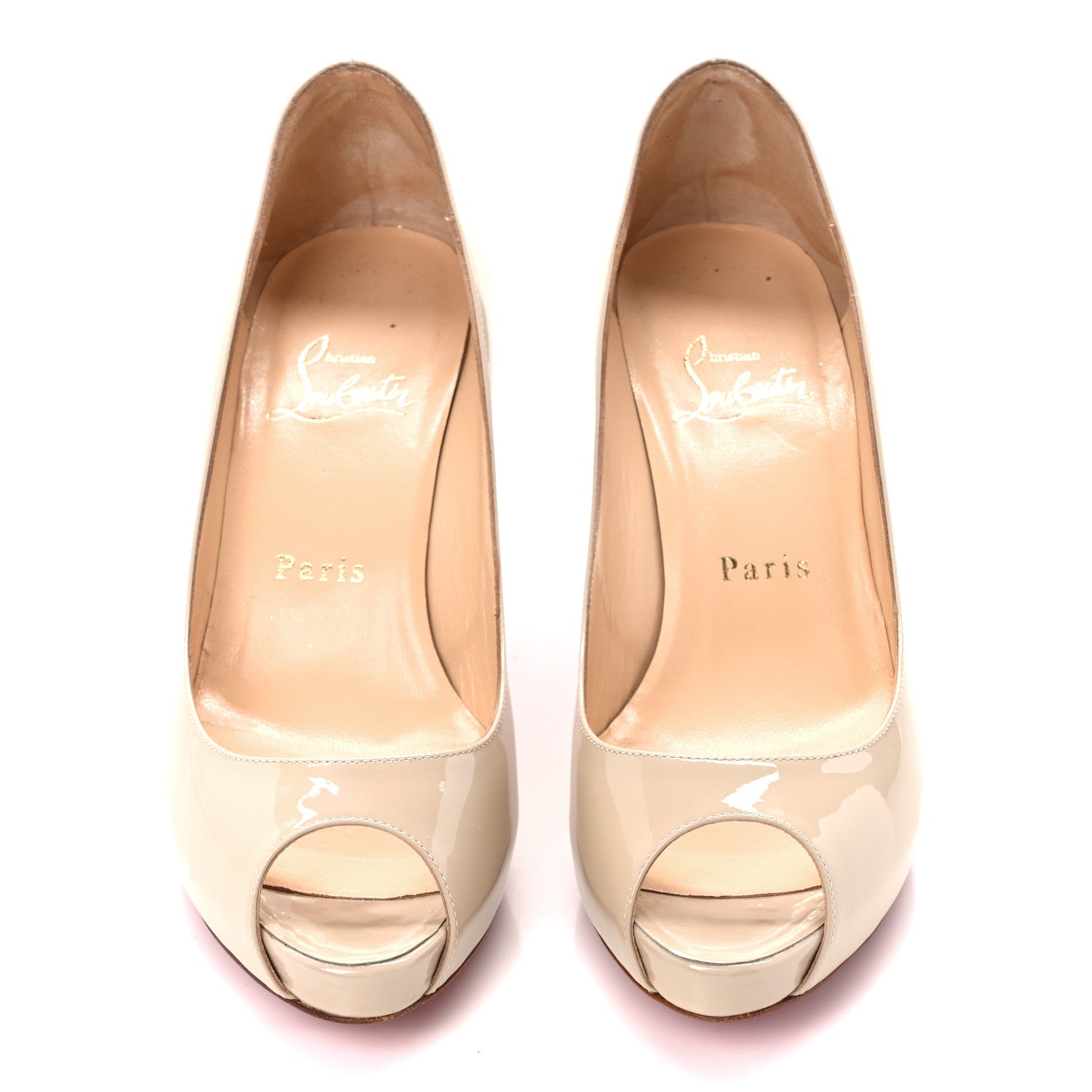 Christian Louboutin Patent No Matter 85 Pumps 35.5 Colombe 2 of 8