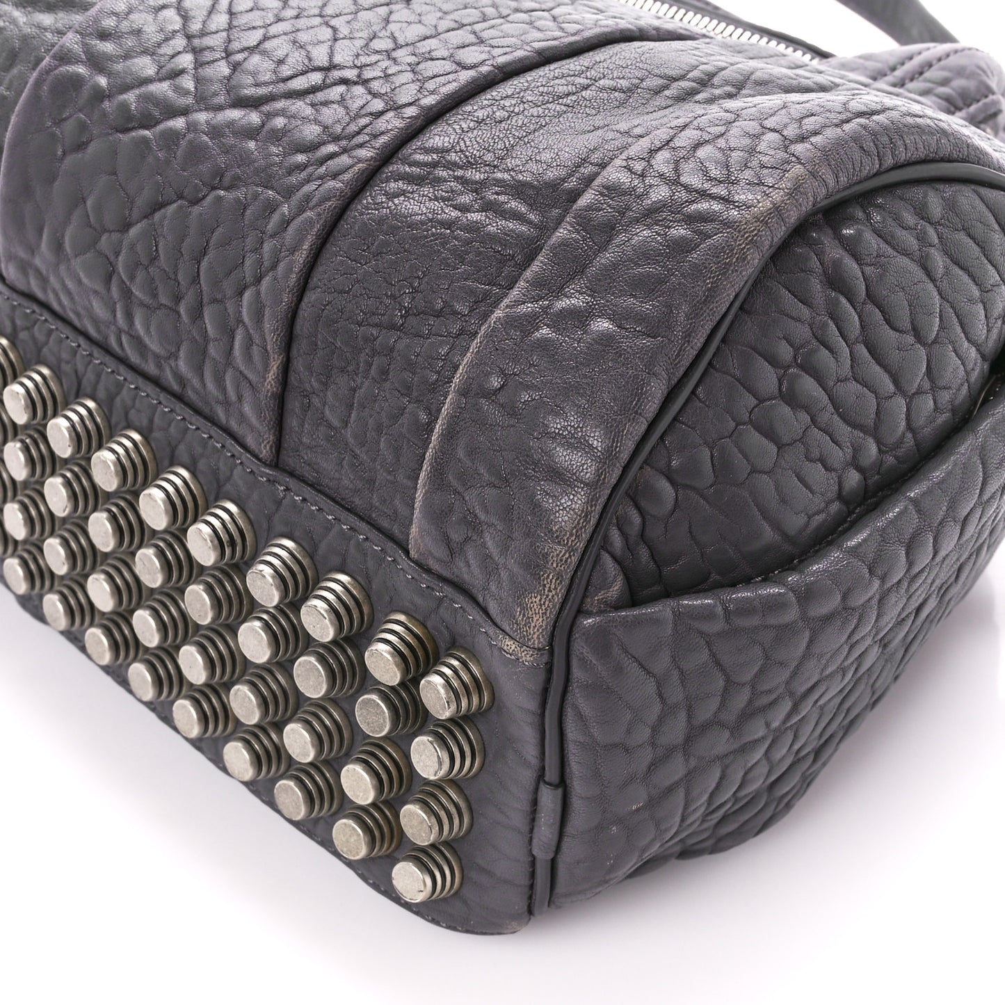Pebbled Lambskin Rockie Tundra Antique Silver Hardware