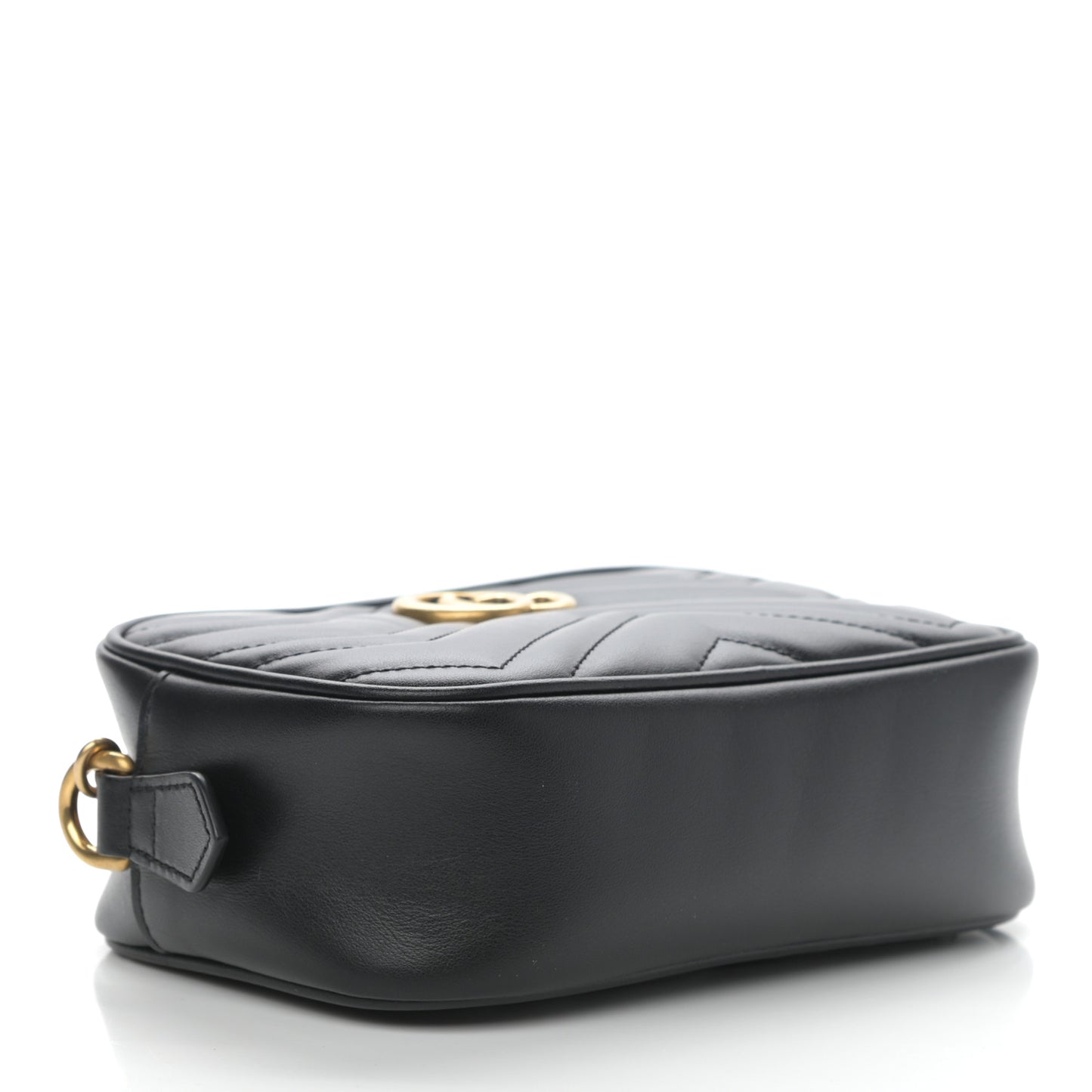 Calfskin Matelasse Mini GG Marmont Chain Shoulder Bag Black