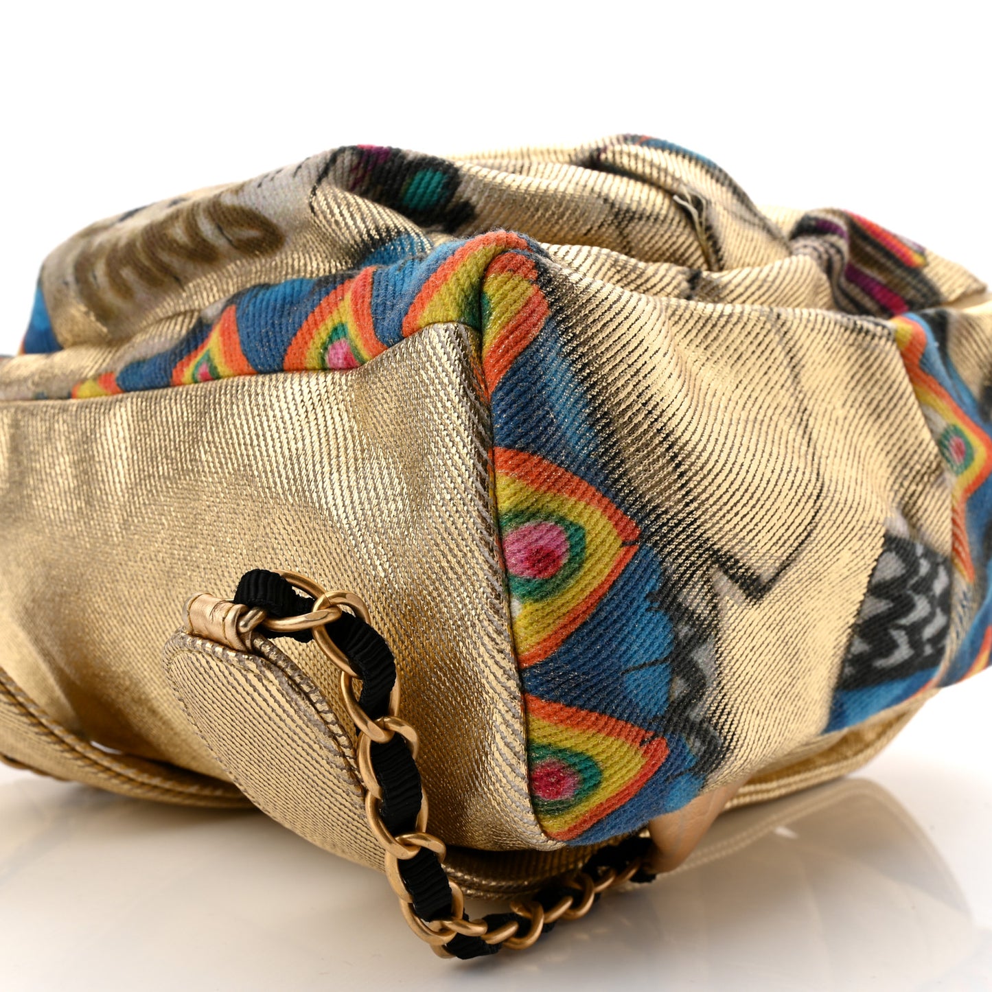 Graffiti Printed Canvas Street Spirit Backpack Multicolor