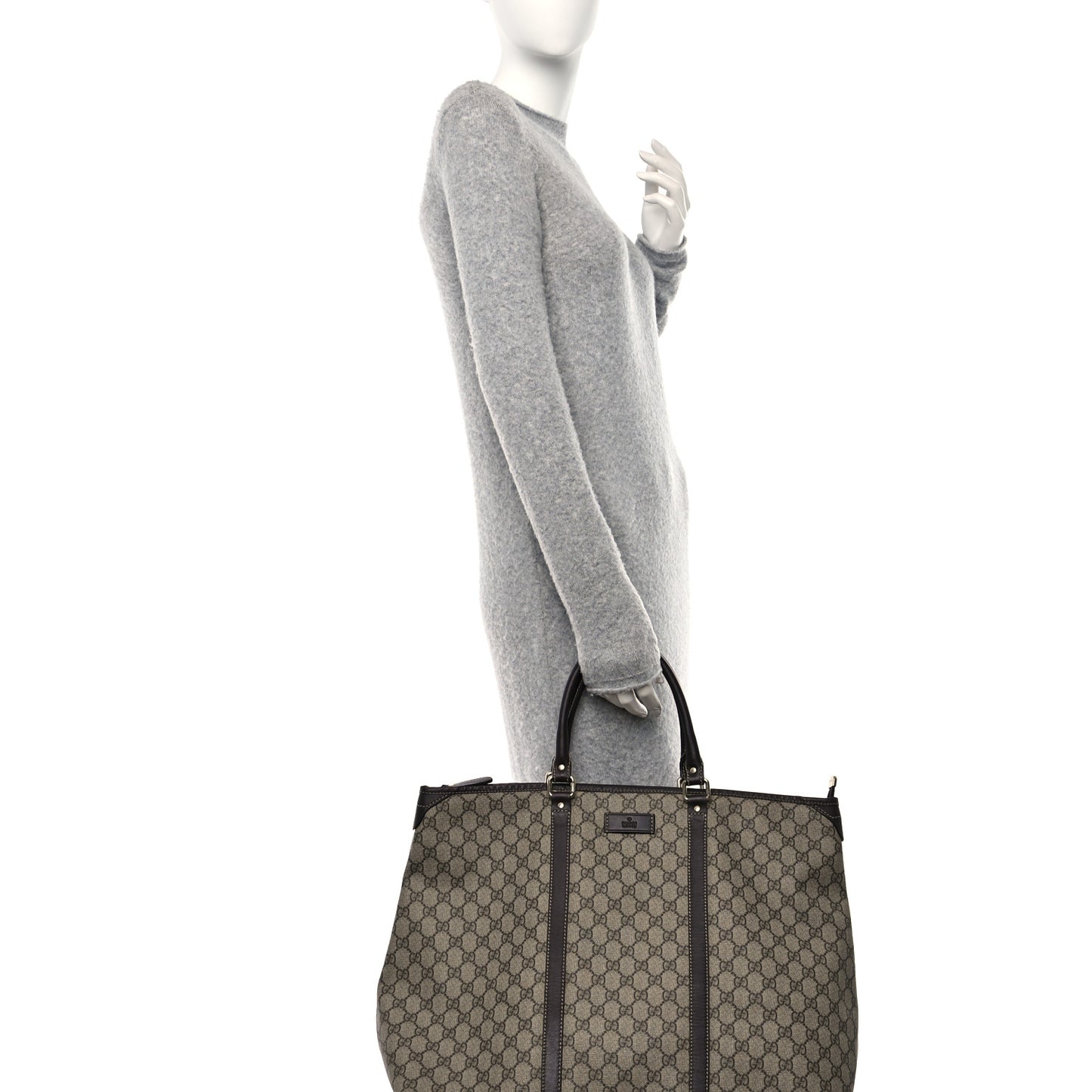 GG Plus Monogram Medium Joy Tote Dark Brown