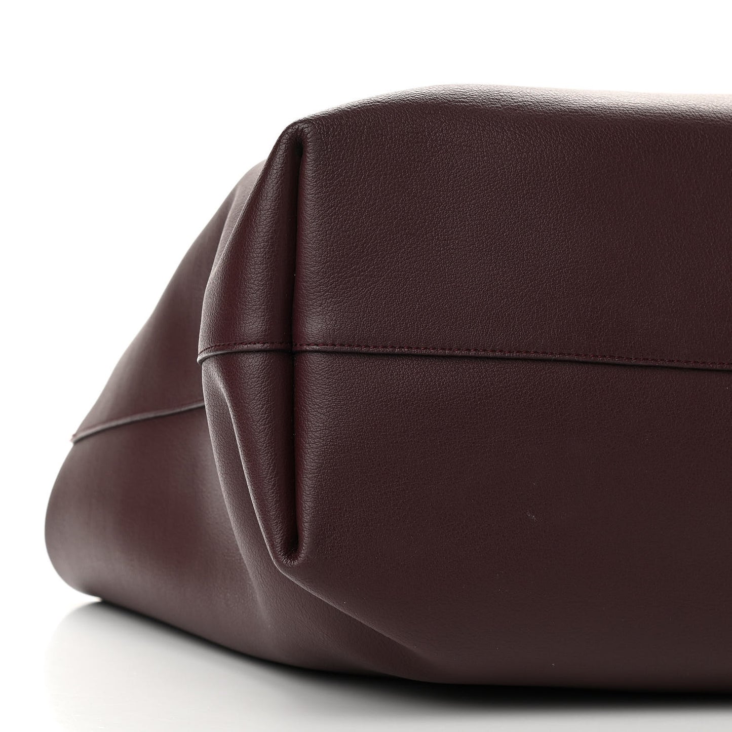 Calfskin Large Shopping Tote Old Bordeaux