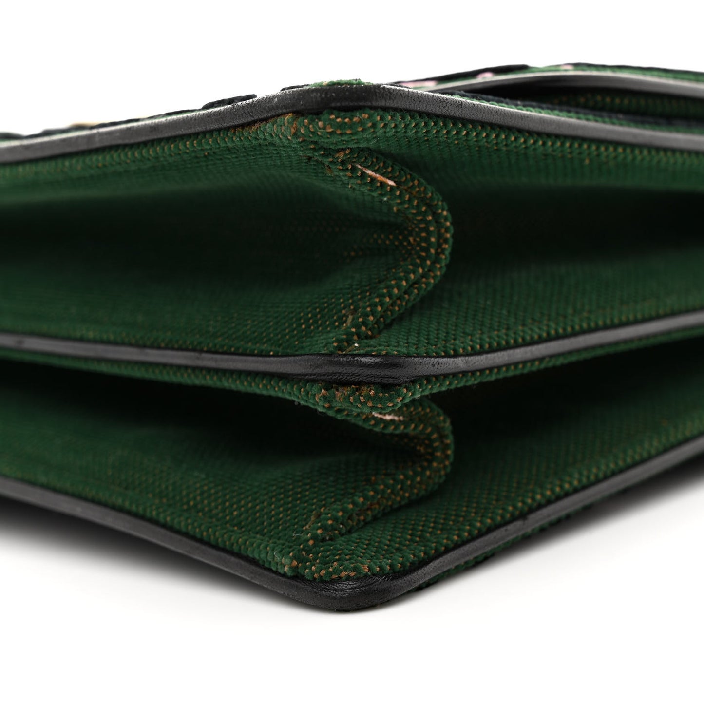 Velvet Monogram Diorama Satchel Green