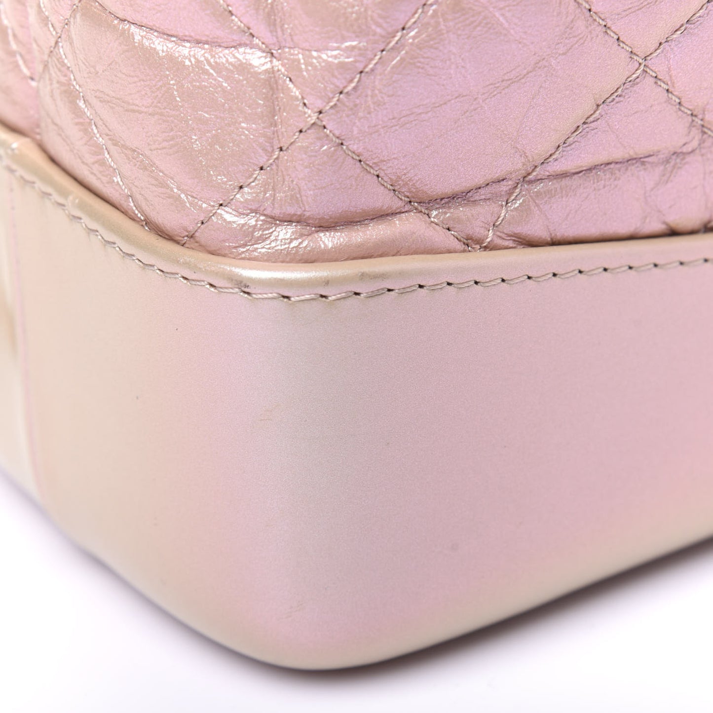 Iridescent Lambskin Calfskin Small Quilted Gabrielle Backpack Light Pink
