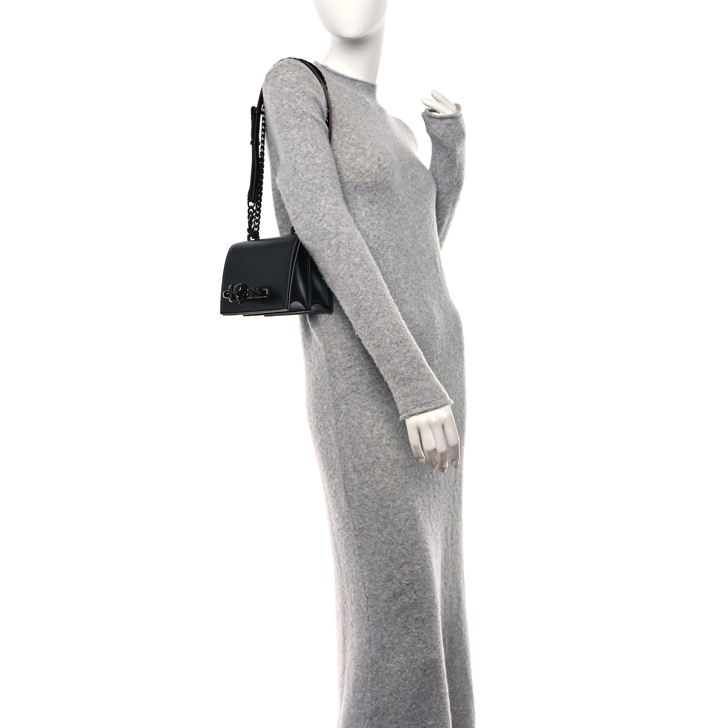 Calfskin Knuckle Crossbody Black