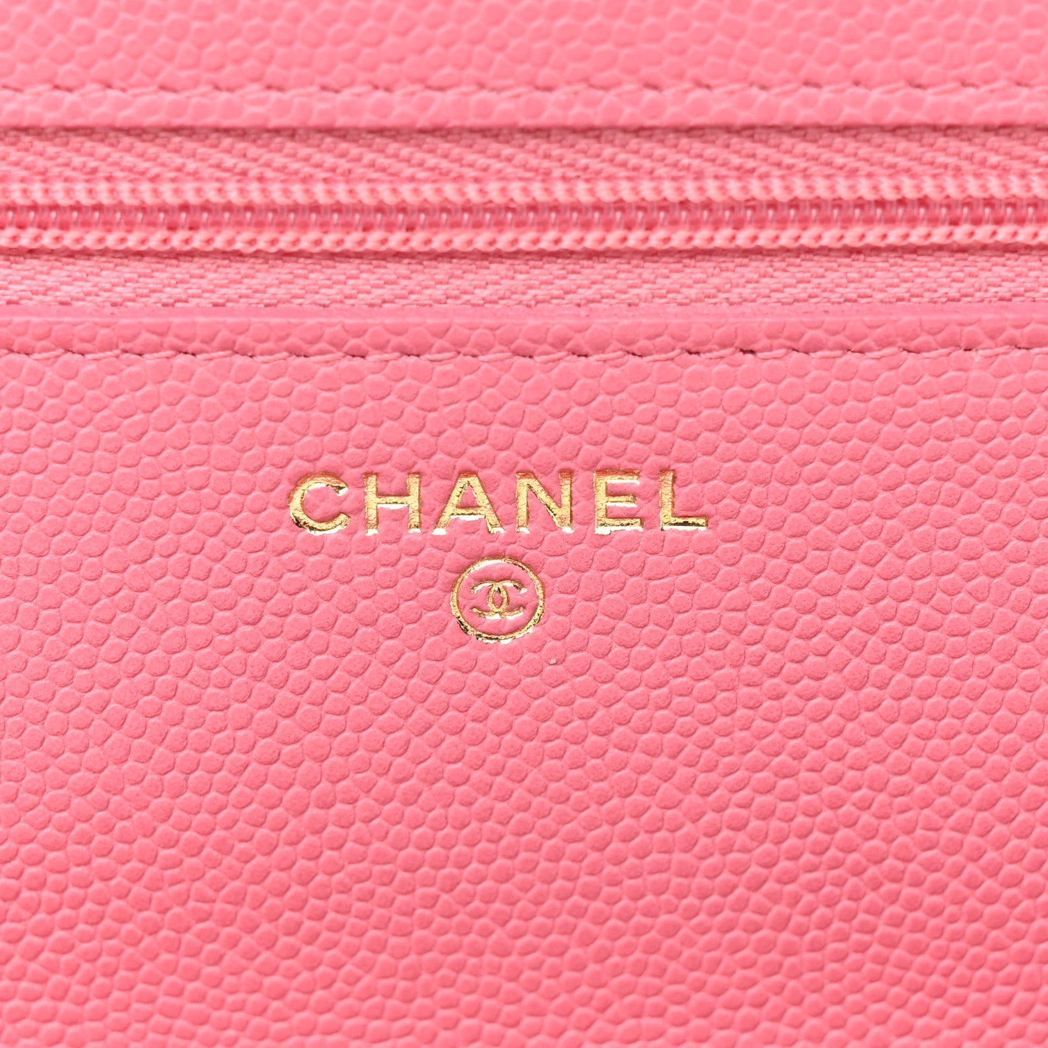 Chanel Caviar Quilted Textured CC Wallet On Chain WOC Pink 6 of 13