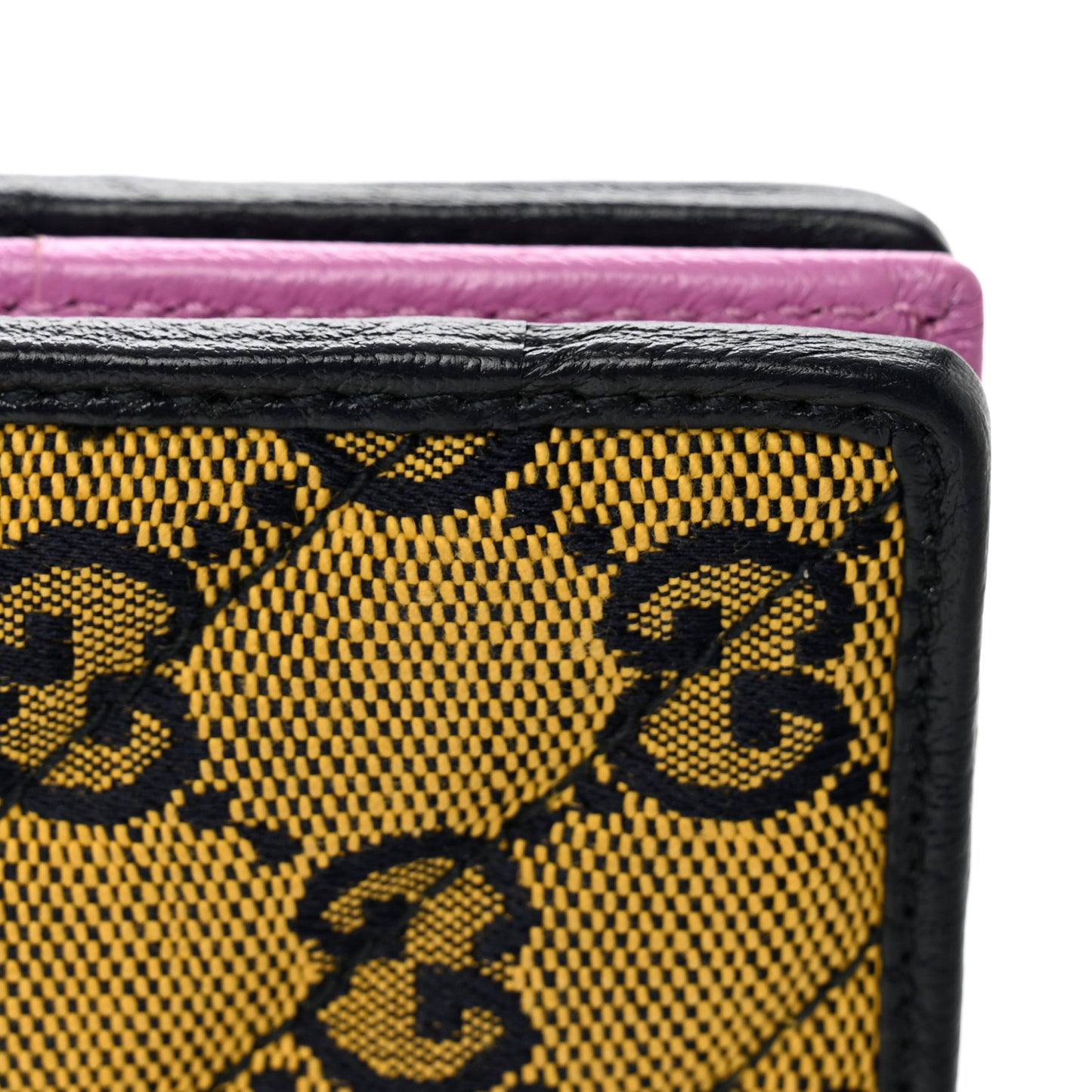 Monogram Multicolor Matelasse Diagonal GG Marmont Card Case Wallet Green Blue Yellow Candy Mousse