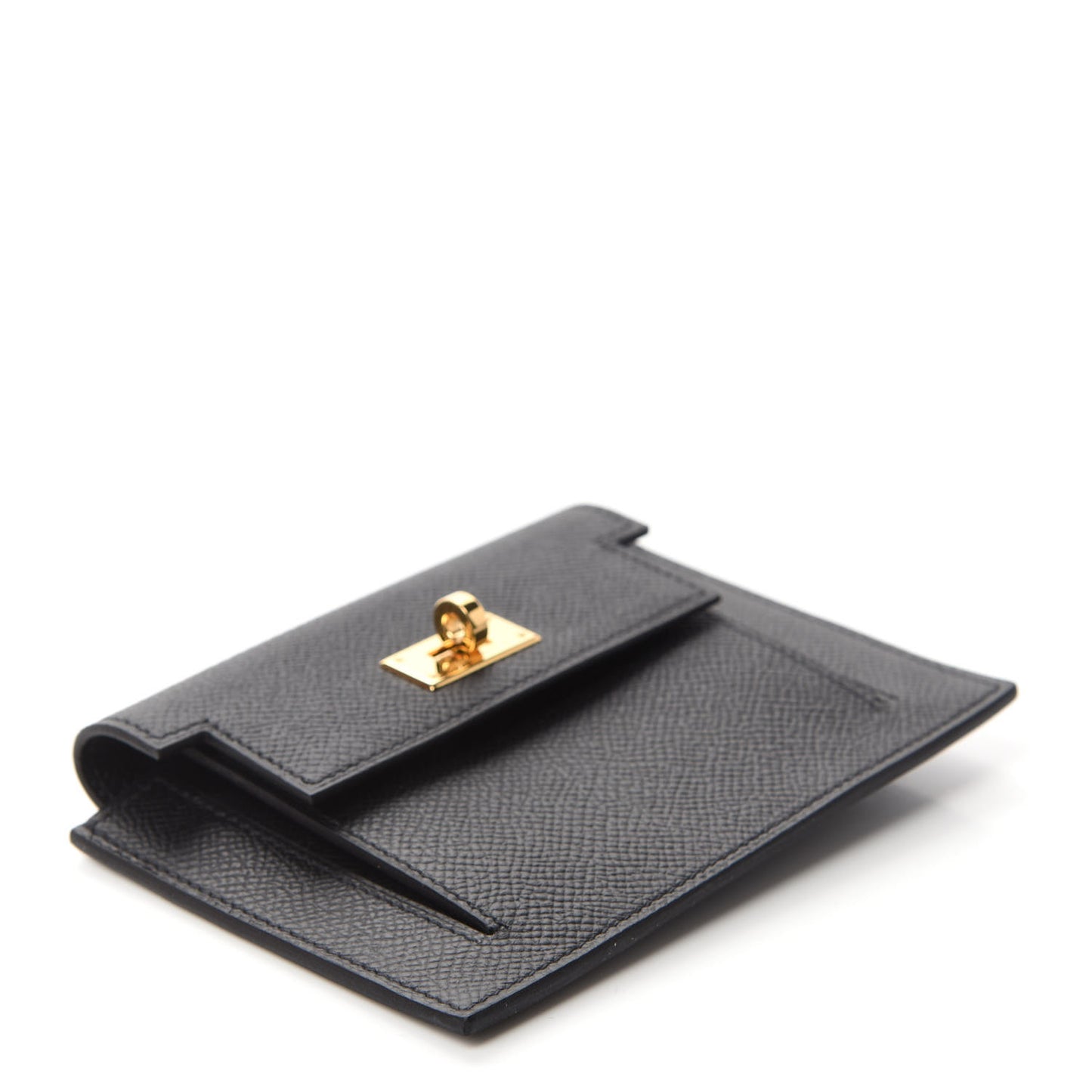 Epsom Kelly Pocket Compact Wallet Black