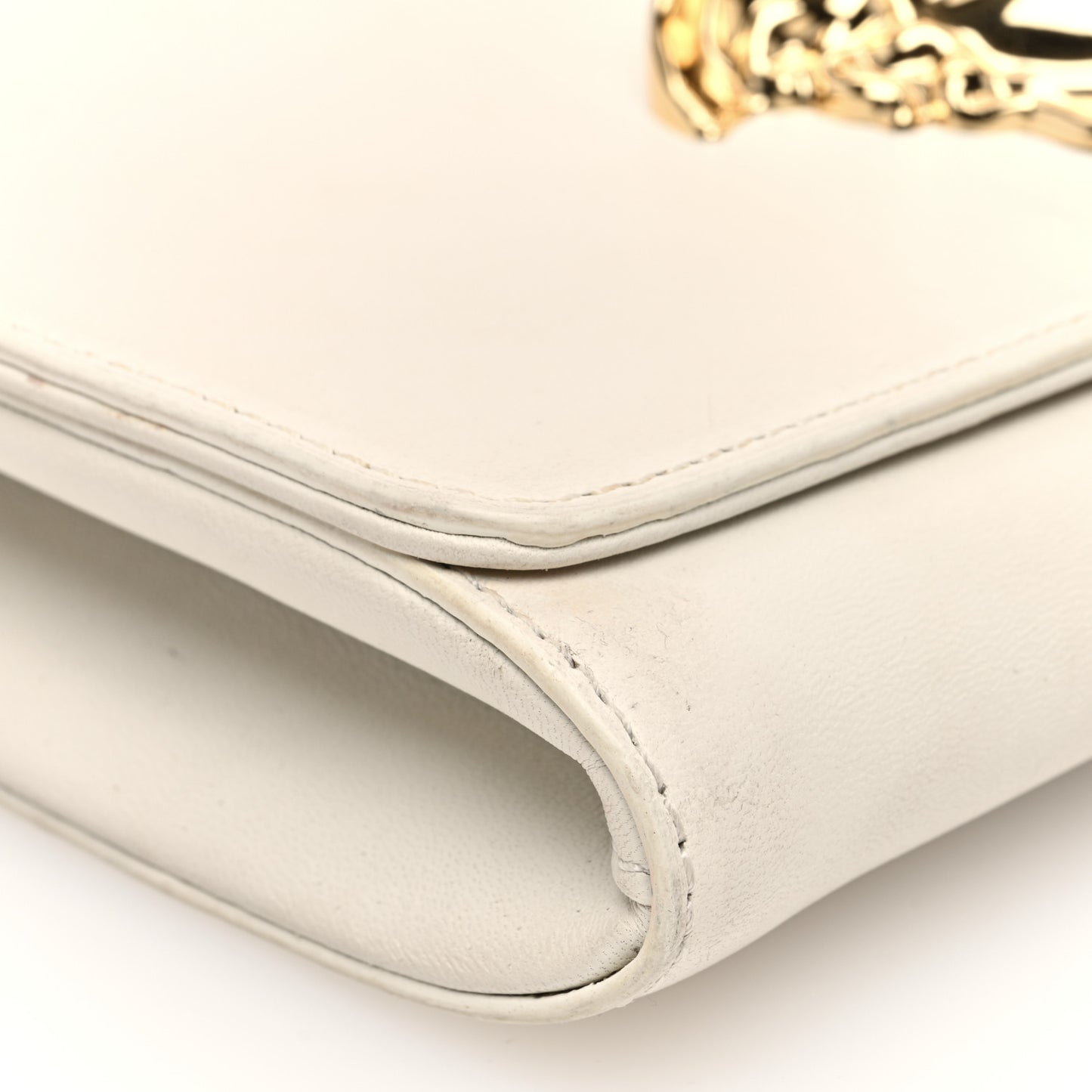 Vitello Palazzo Medusa Evening Clutch Bag White